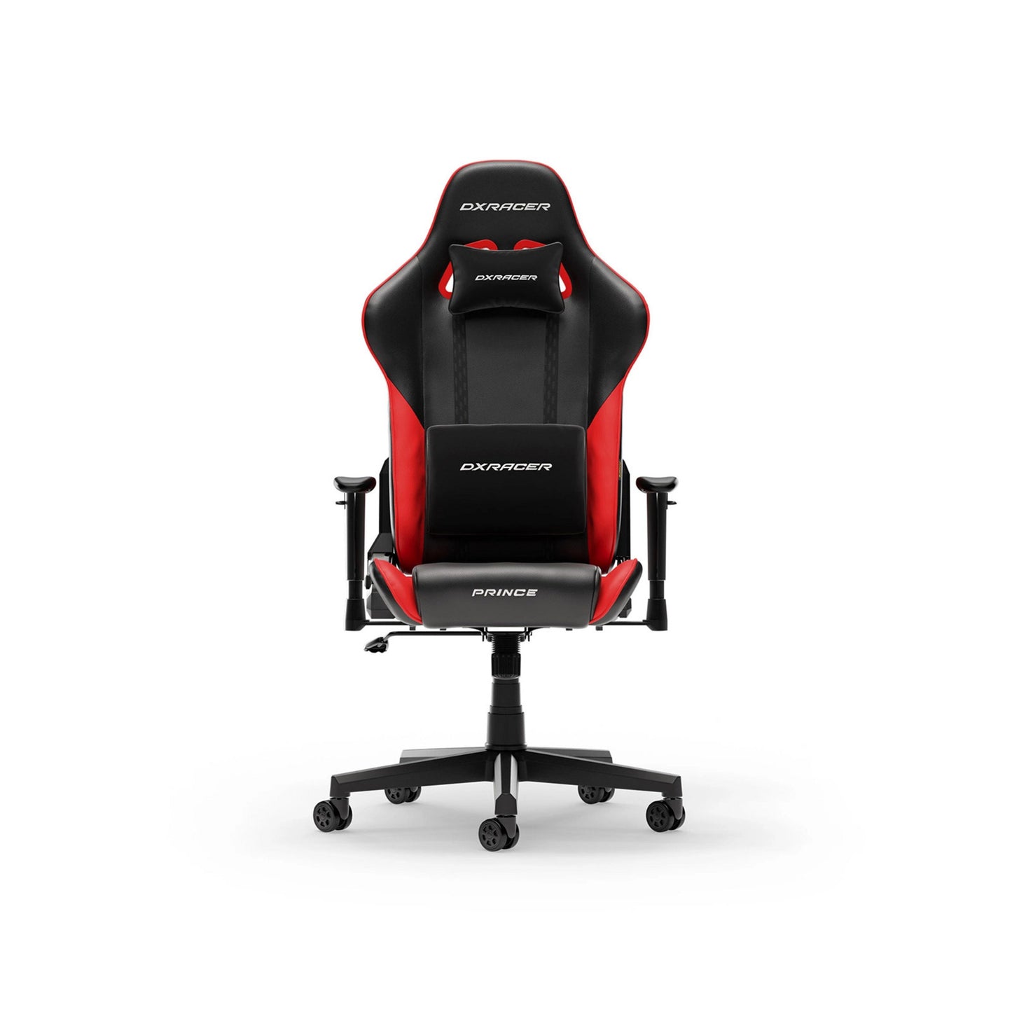DXRacer prince l black red pvc leather gamestoel (zwart rood)
