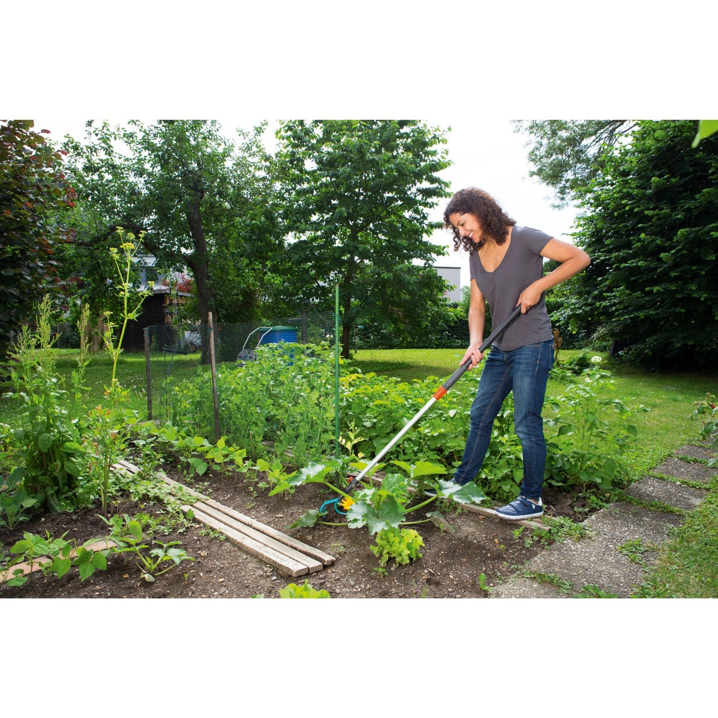 GARDENA combisystem telescoopsteel 90 - 145 cm (antraciet oranje, 3719-20)