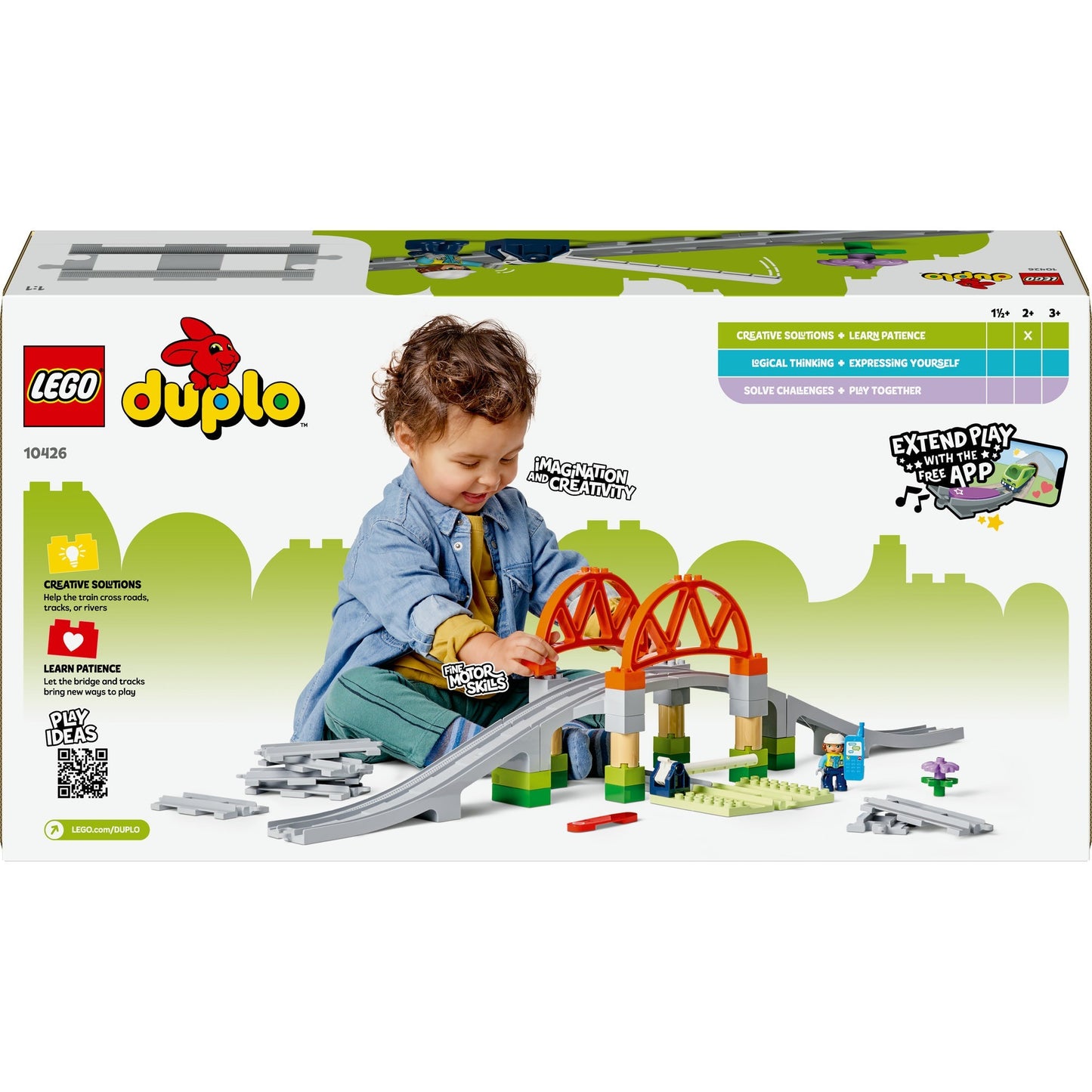 LEGO duplo town 10426 treinbrug en rails uitbreidingsset