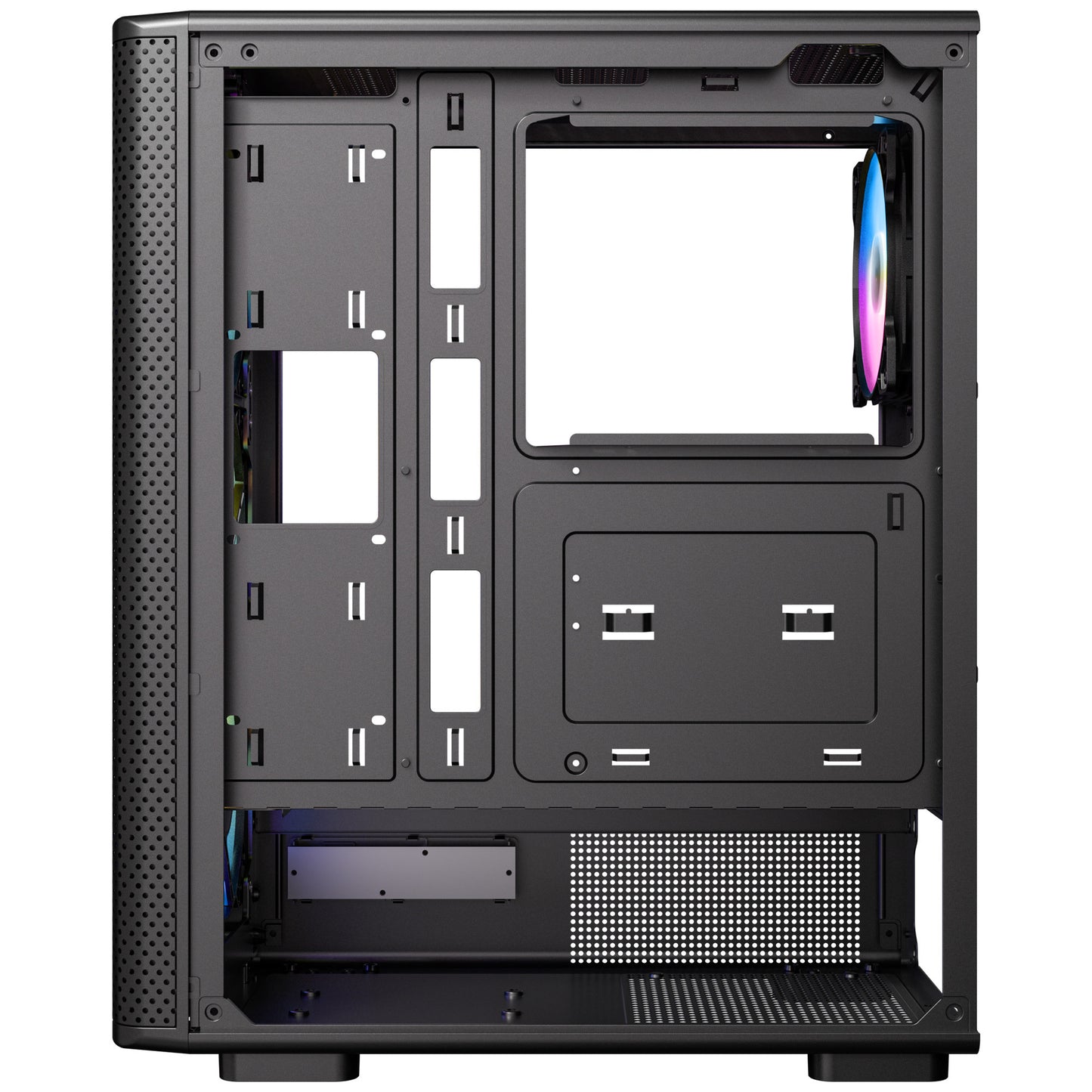 Antec vx310 argb midi tower behuizing (zwart | 3x usb-a | tempered glass)