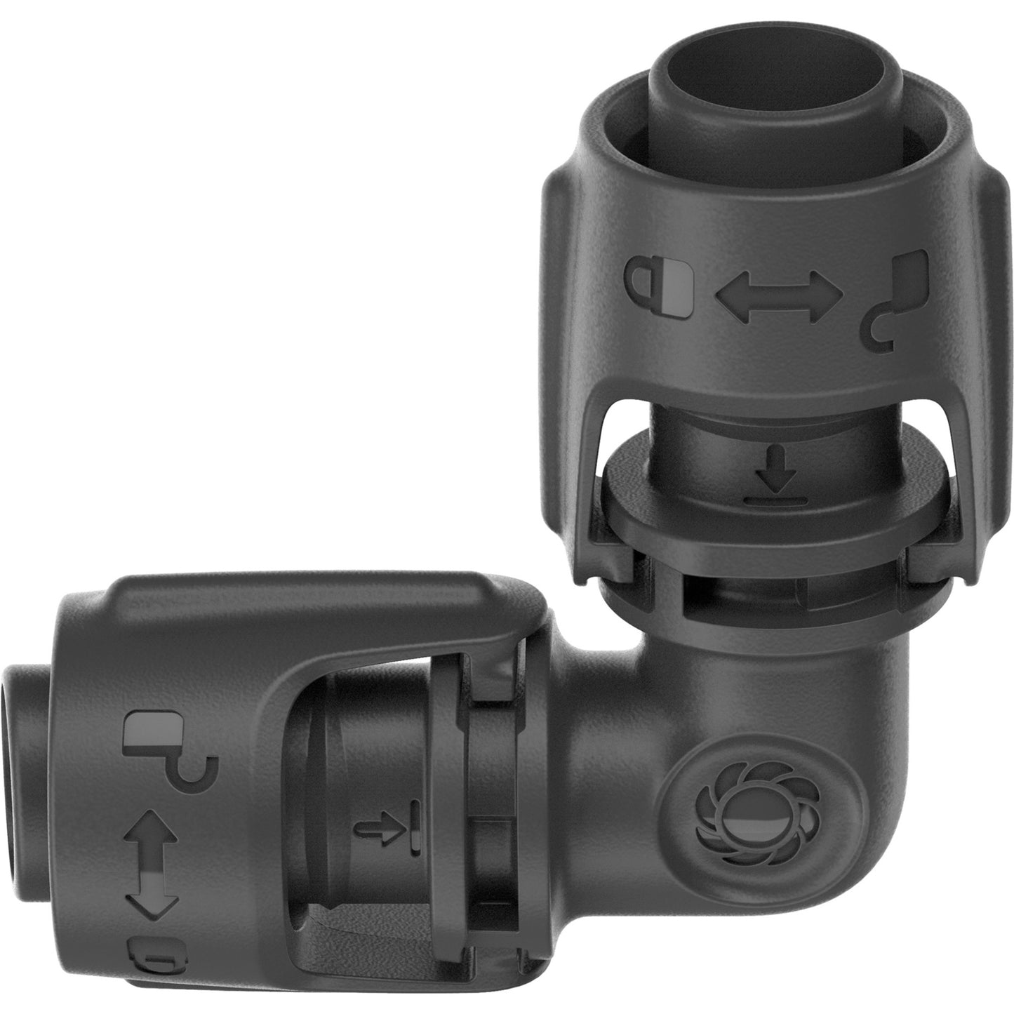 GARDENA l-stuk 13 mm (1 2 ) verbinding (donkergrijs, 2 stuks)