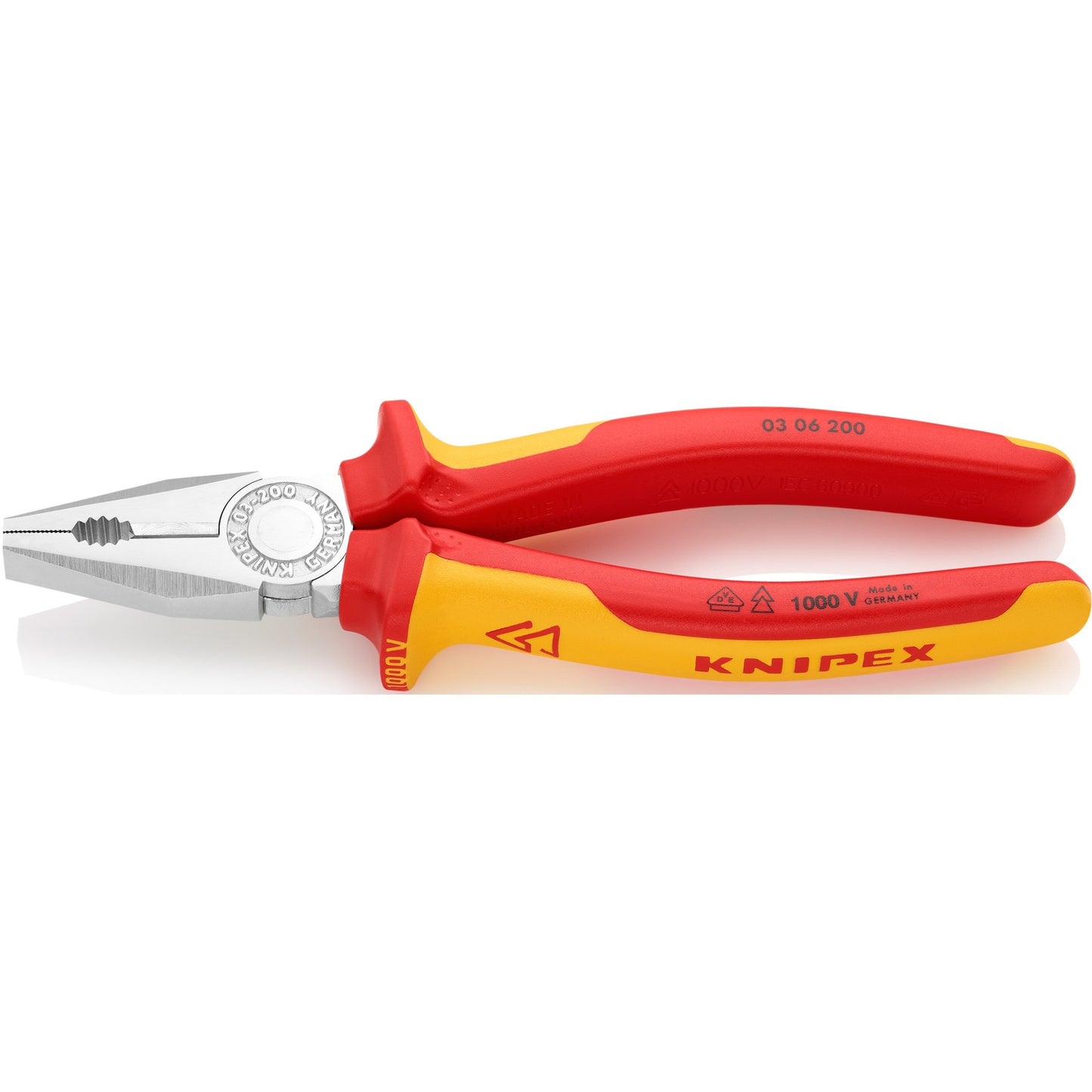 KNIPEX kombi-tang 03 06 200 vde combinatietang (rood geel, 200mm)