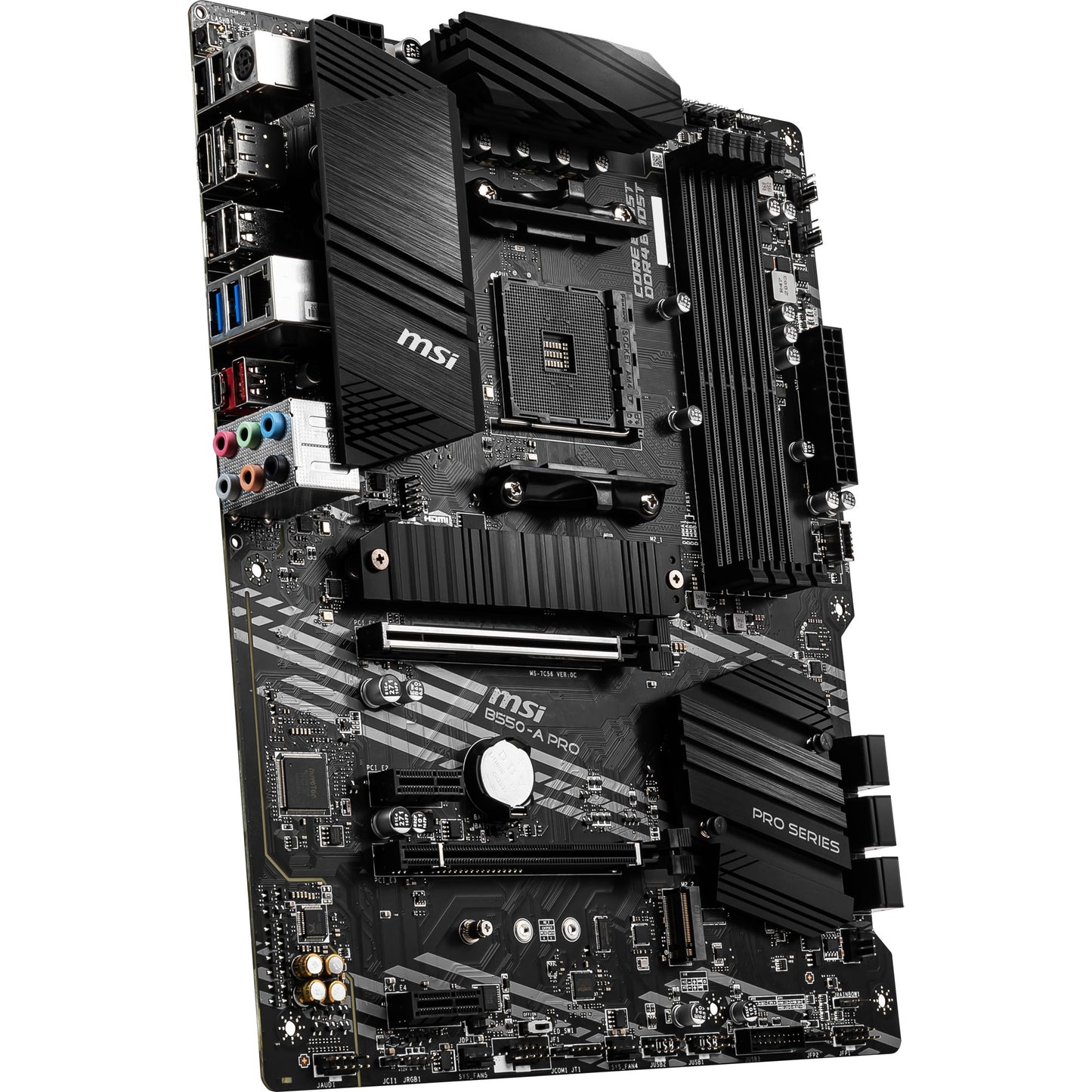 MSI b550-a pro socket am4 moederbord (zwart, raid, gb-lan, sound, atx)