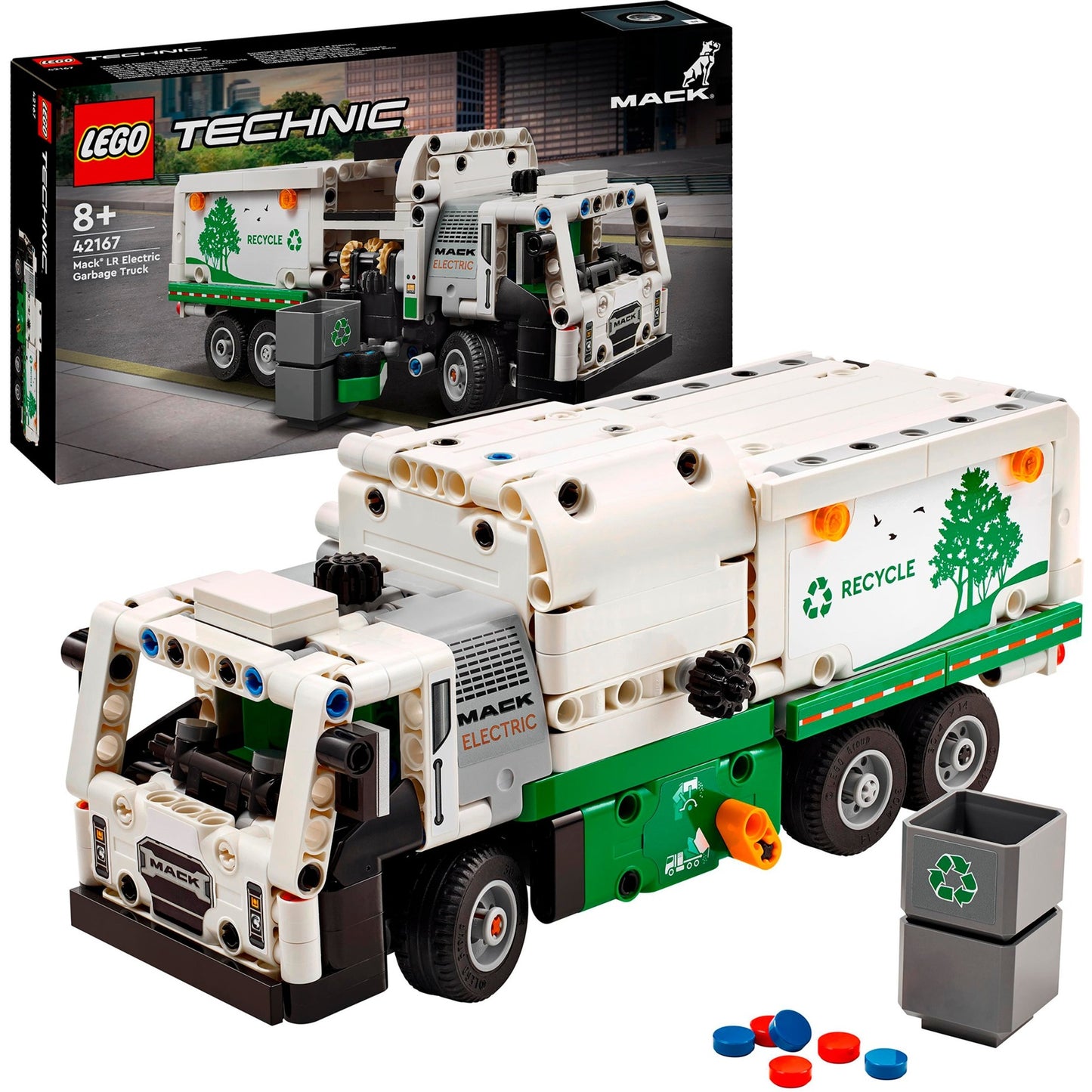 LEGO technic - mack lr electric vuilniswagen constructiespeelgoed (42167)