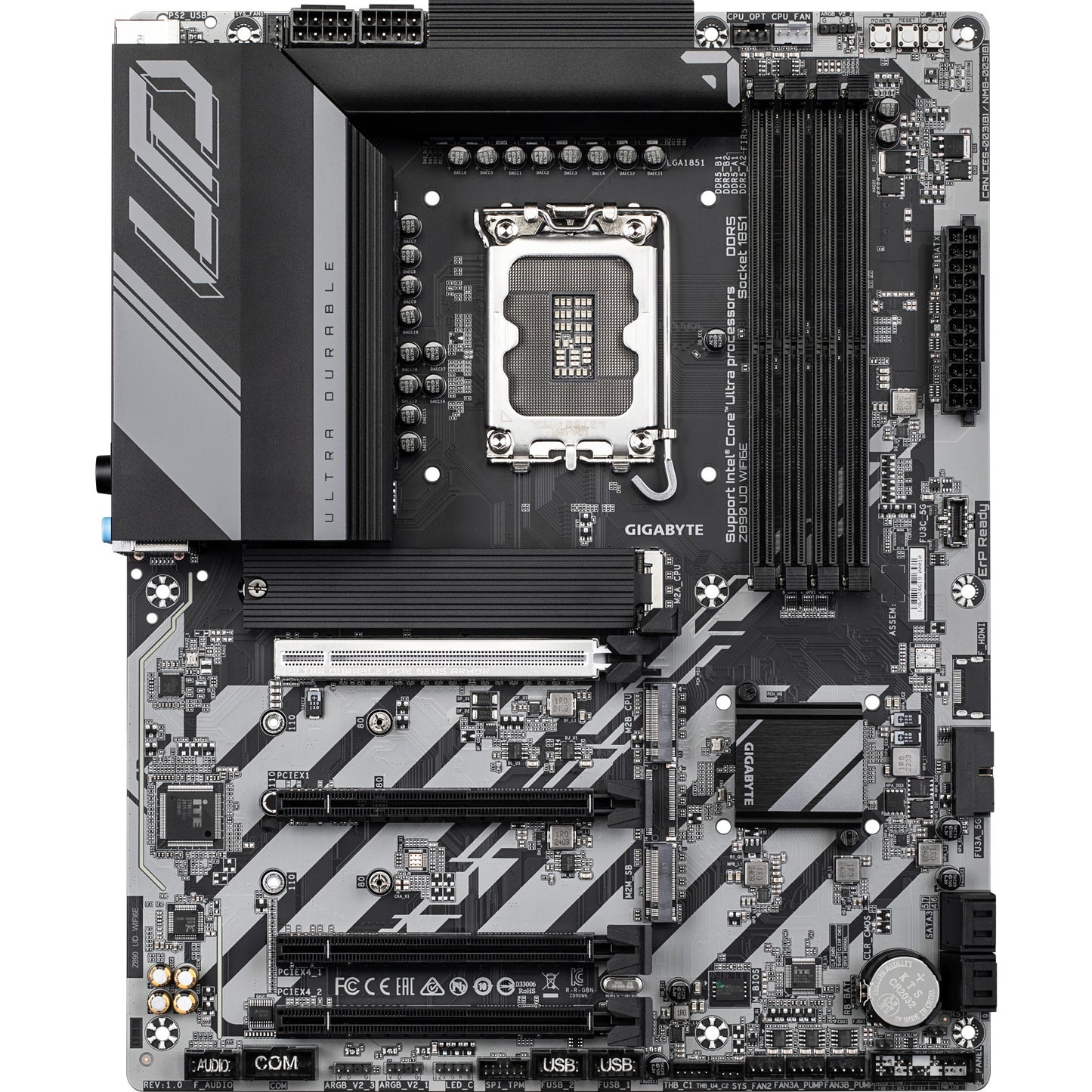 GIGABYTE z890 ud wifi6e socket 1851 moederbord (raid, 2.5gb-lan, wi-fi 6e, bt, sound, atx)