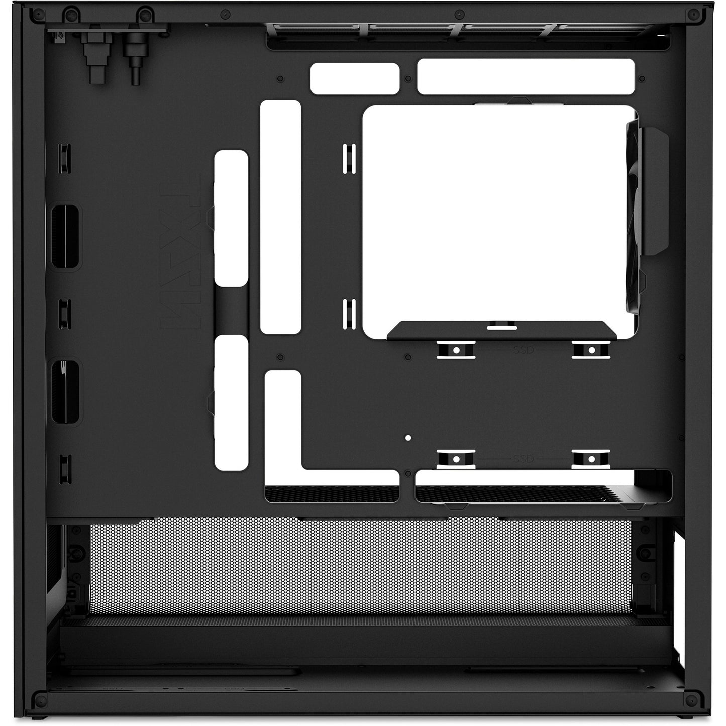 NZXT h3 flow midi tower behuizing (zwart (mat) | 1x usb-a | 1x usb-c | tempered glass)