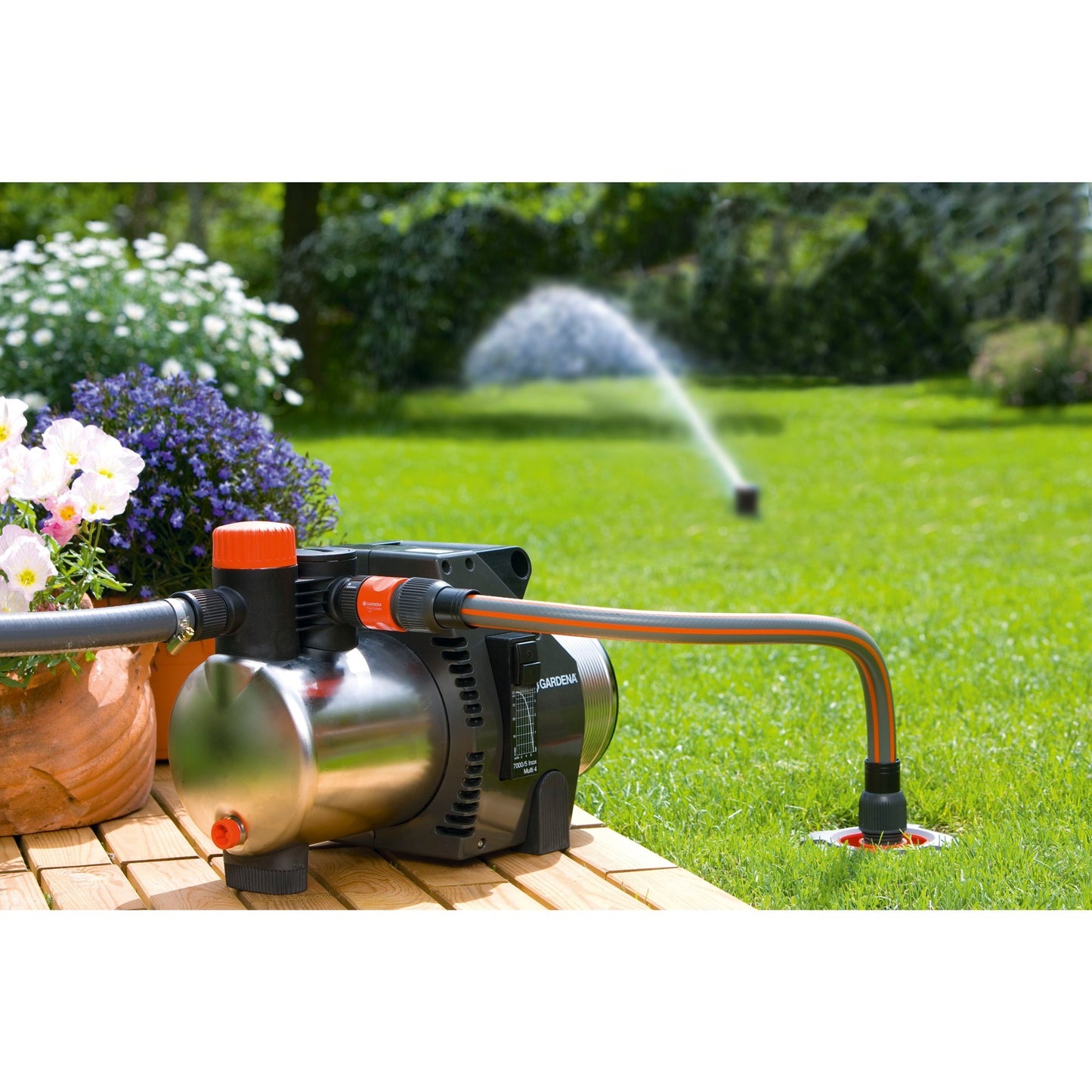 GARDENA aansluitgarnituur verbinding (grijs oranje, 2722-20 | voor pipeline of sprinklersystem)
