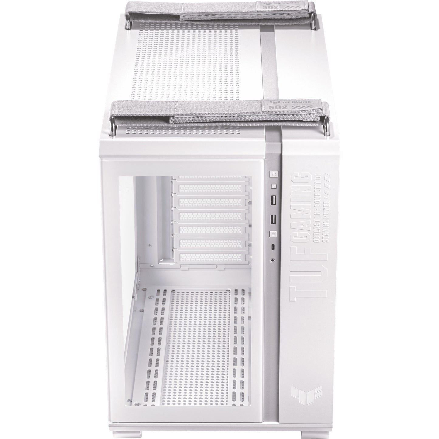 ASUS tuf gaming gt502 midi tower behuizing (wit | 2x usb-a | 1x usb-c | tempered glass)