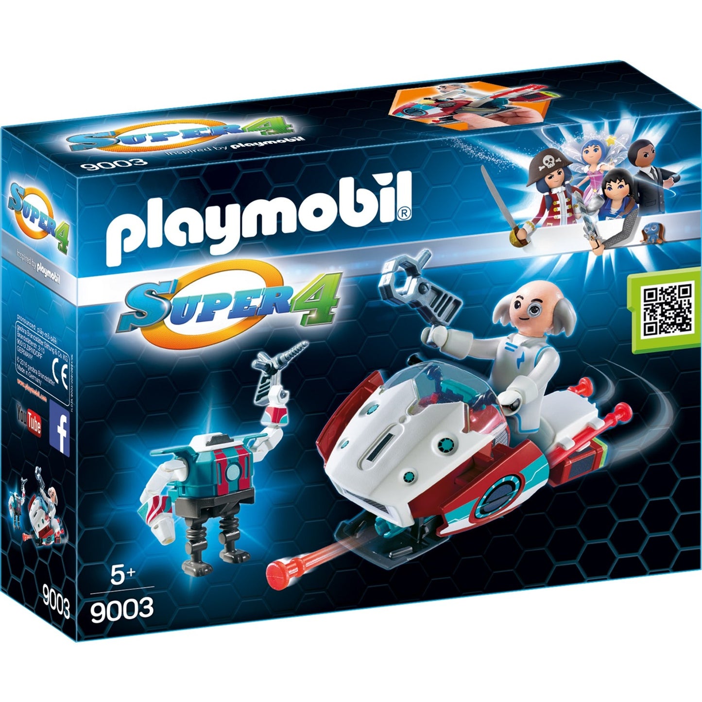 PLAYMOBIL super 4 - skyjet met dr. x robot constructiespeelgoed (9003)