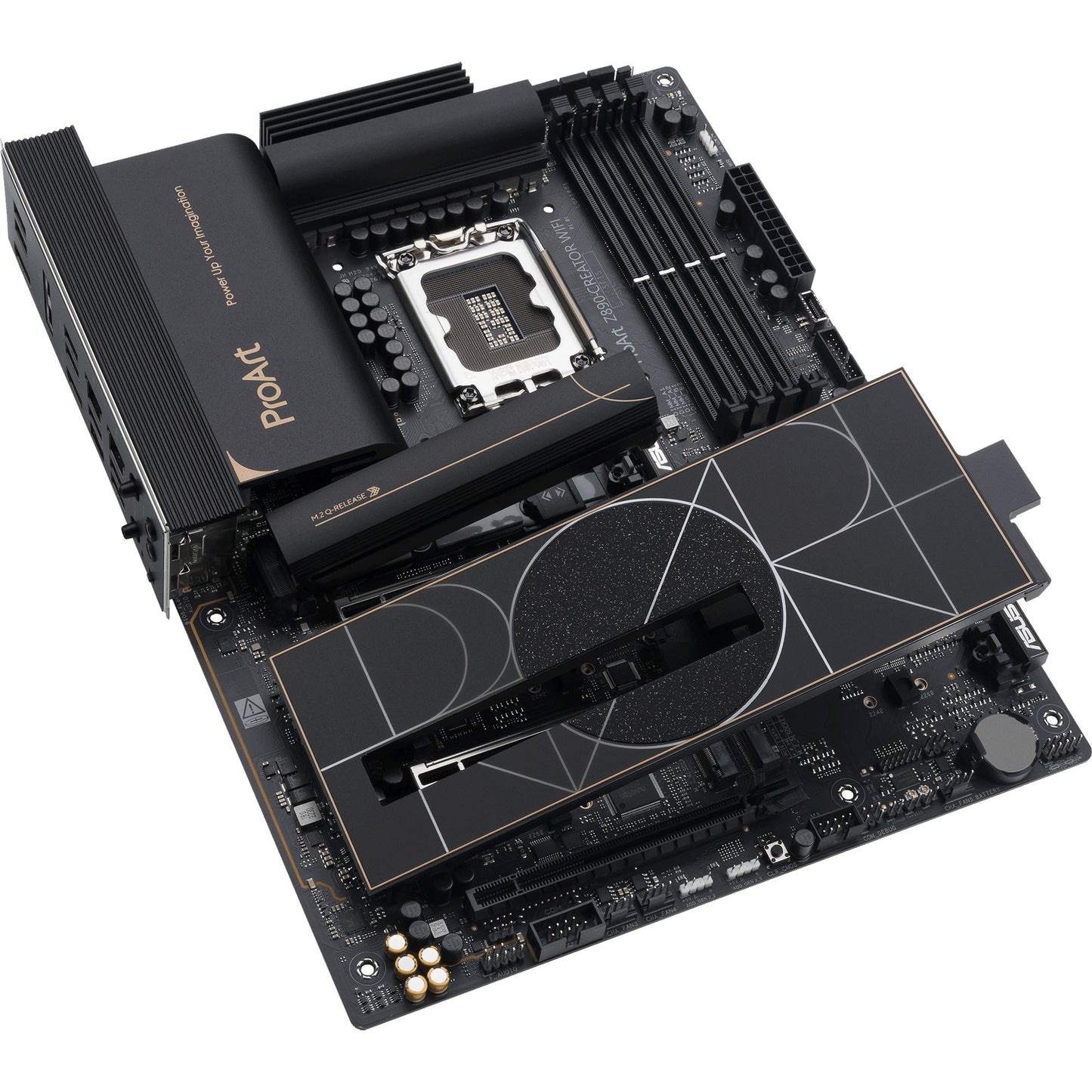 ASUS proart z890-creator wifi socket 1851 moederbord (raid, 2.5gb-lan, 10gb-lan, wi-fi 7, bt, sound, atx)