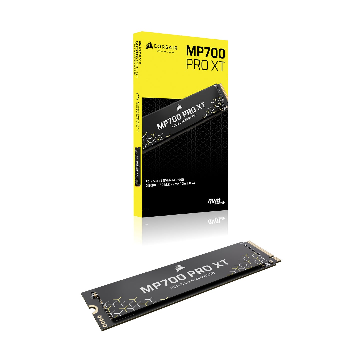 Corsair mp700 pro xt 1 tb ssd (zwart, pcie gen5 x4 nvme 2.0, m.2 2280, 3d tlc nand)