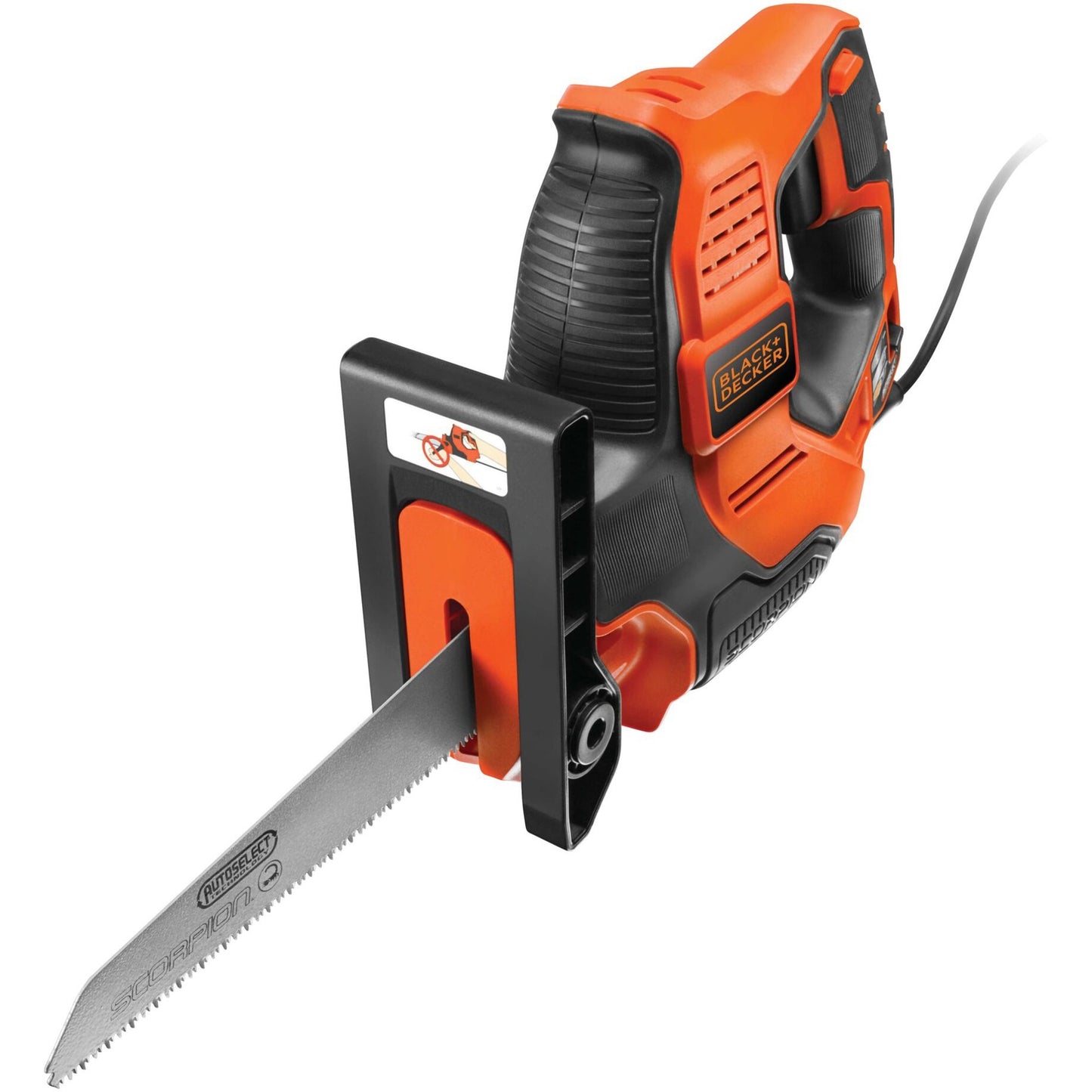 BLACK+DECKER 500w scorpion multizaag met autoselect technologie rs890k-qs reciprozaag (oranje zwart)