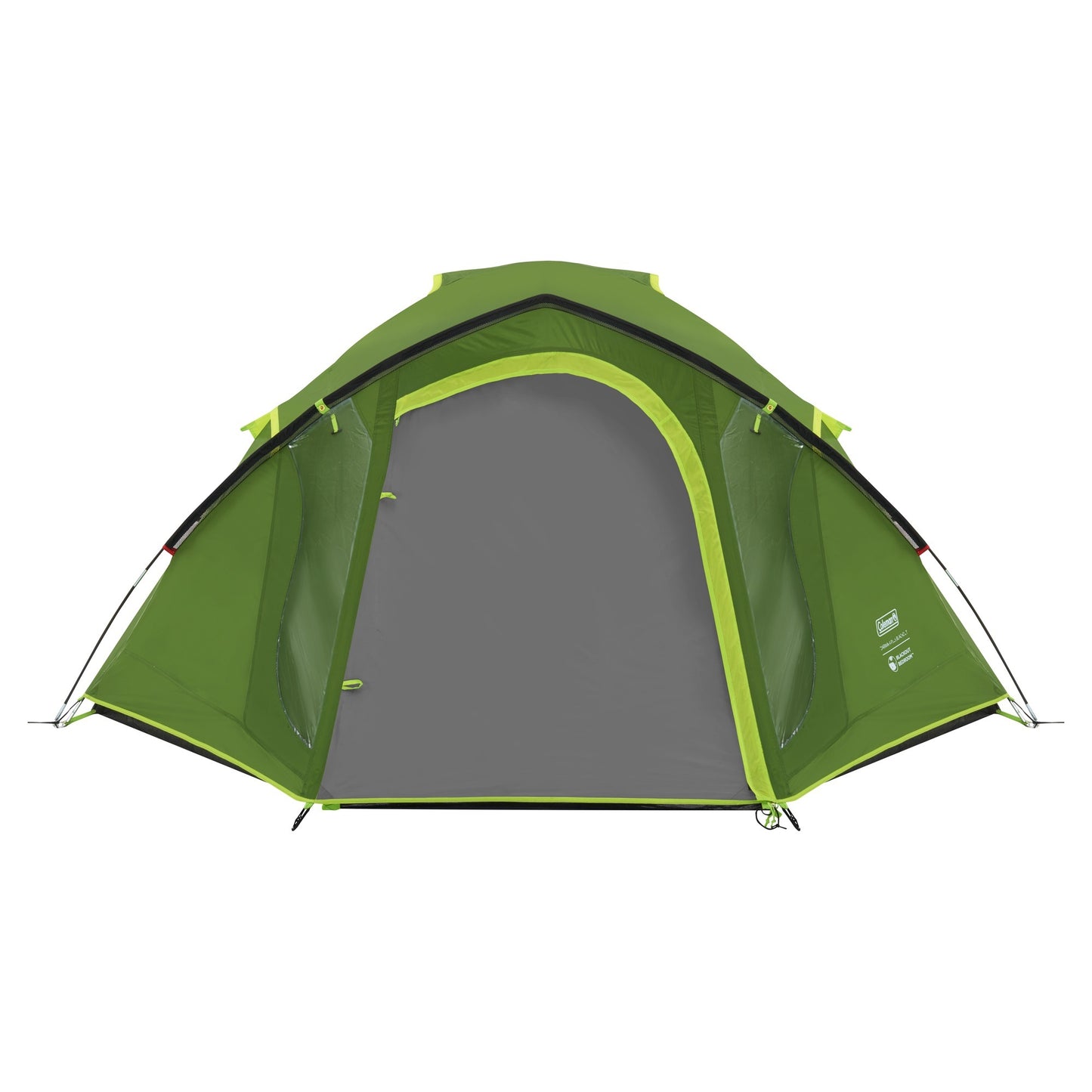 Coleman darwin 4 plus koepeltent (donkergroen lichtgroen, met voorbouw, model 2025)