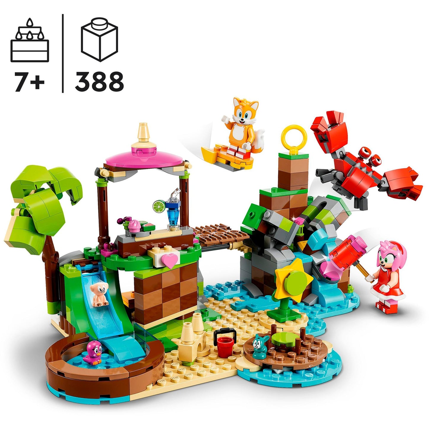 LEGO sonic the hedgehog - amy's dierenopvangeiland constructiespeelgoed (76992)