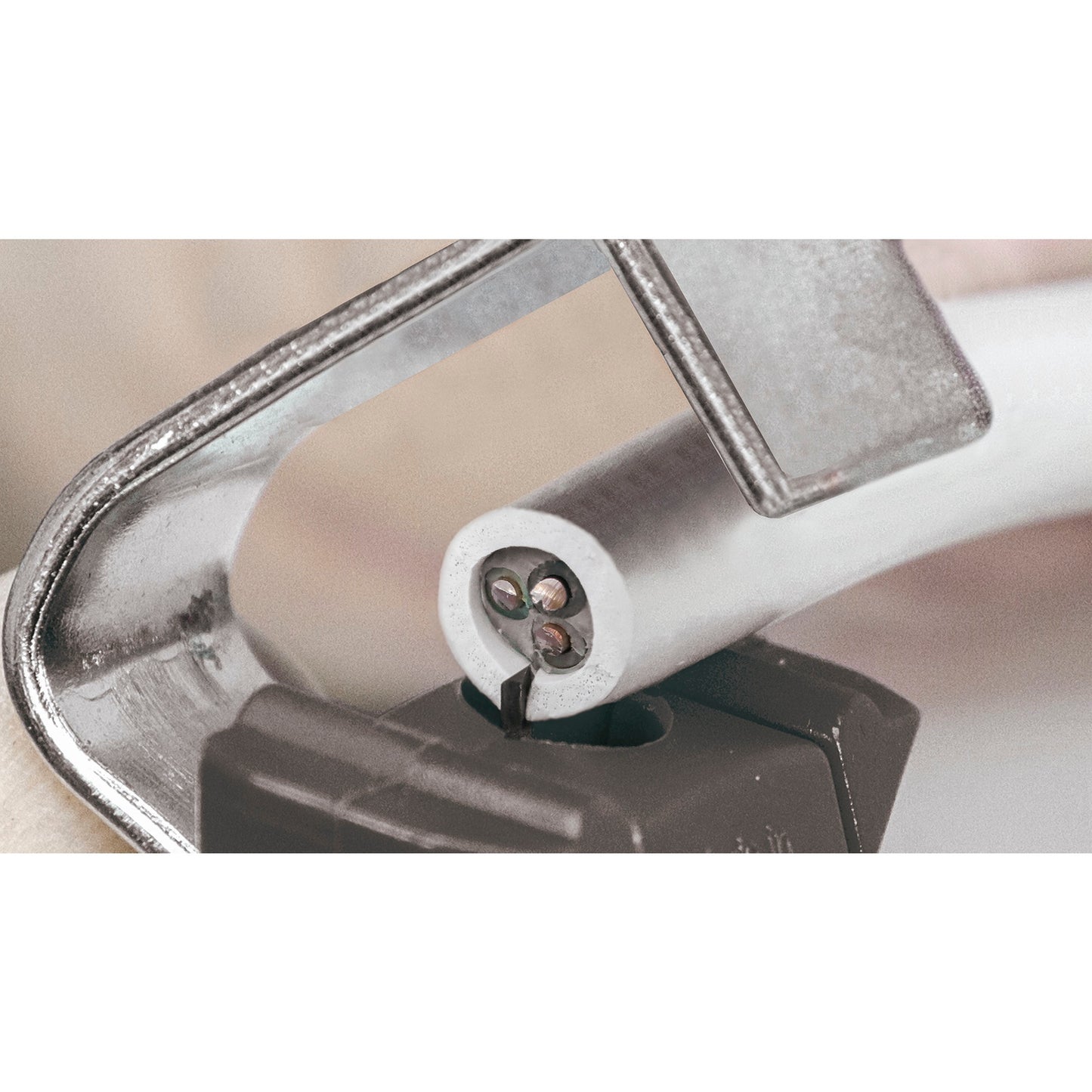 Wiha ontmantelingsgereedschap met zelfdraaiend sleepmes kabelstrip- ontmantelingsgereedschap (zwart rood, voor ronde kabel)