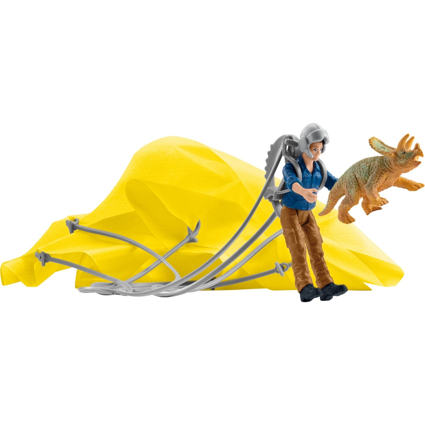 Schleich dinosaurs - dino parachute-reddingsbrigade speelfiguur (41471)