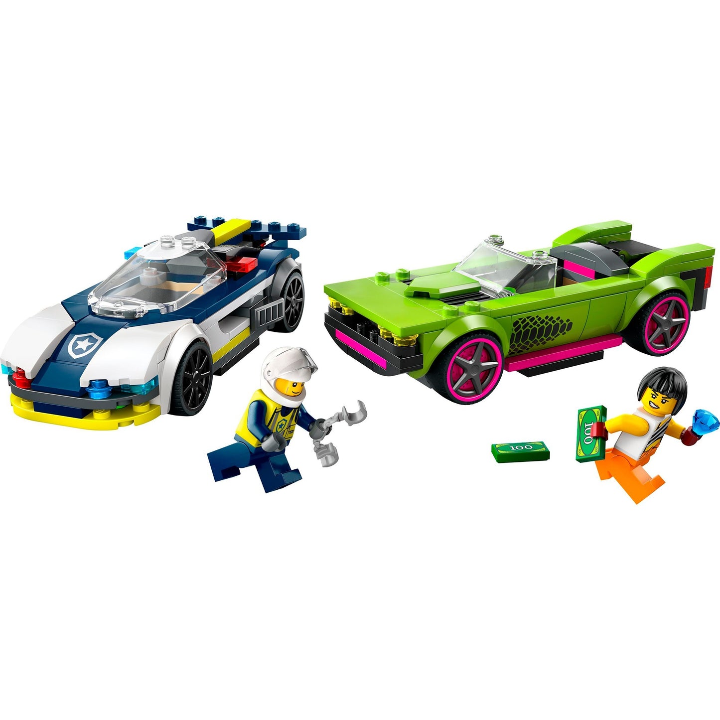 LEGO city - politiewagen en snelle autoachtervolging constructiespeelgoed (60415)