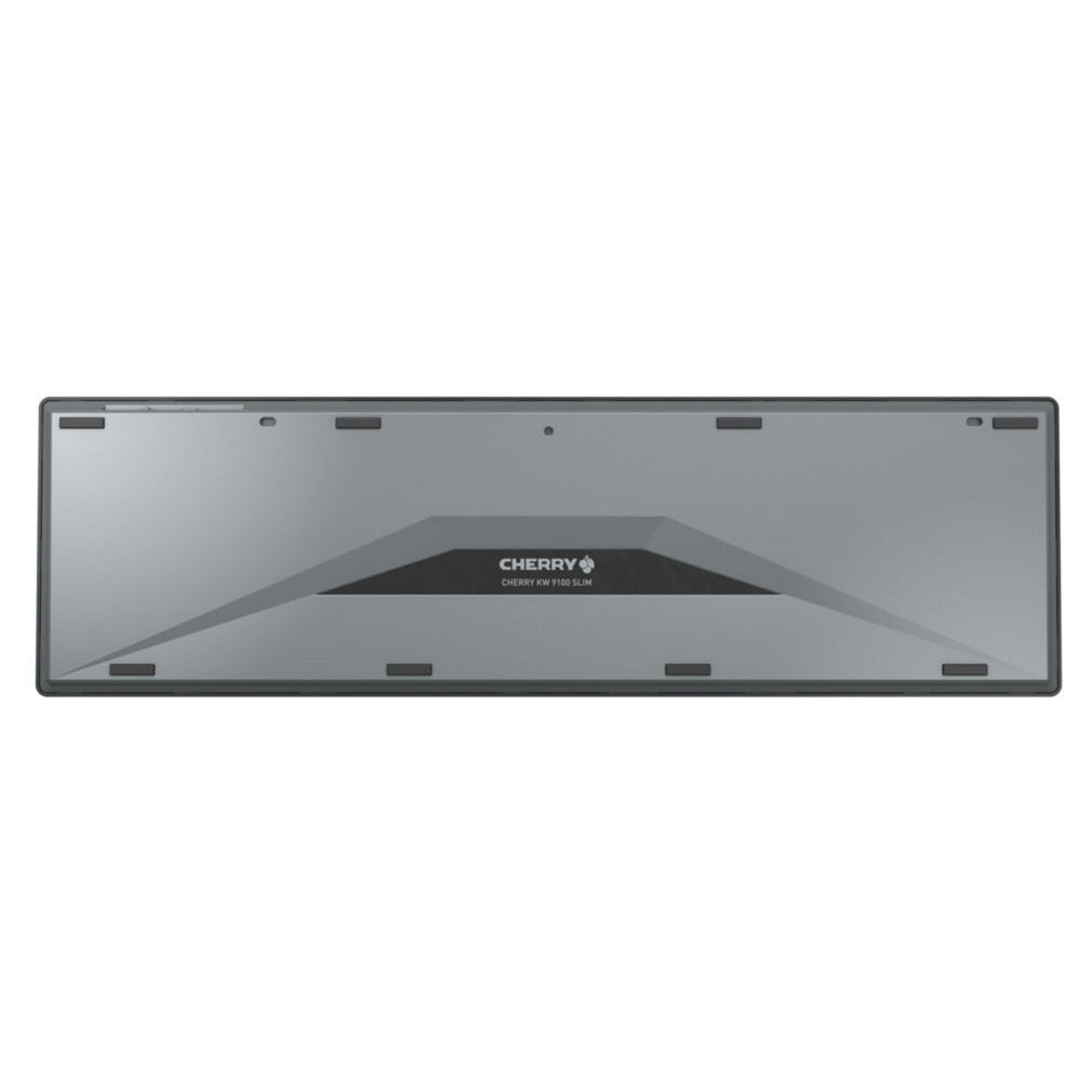 CHERRY kw 9100 slim toetsenbord (zwart, eu lay-out (qwerty), scissor switches, 100%, abs, usb-c, 2.4 ghz, bluetooth)