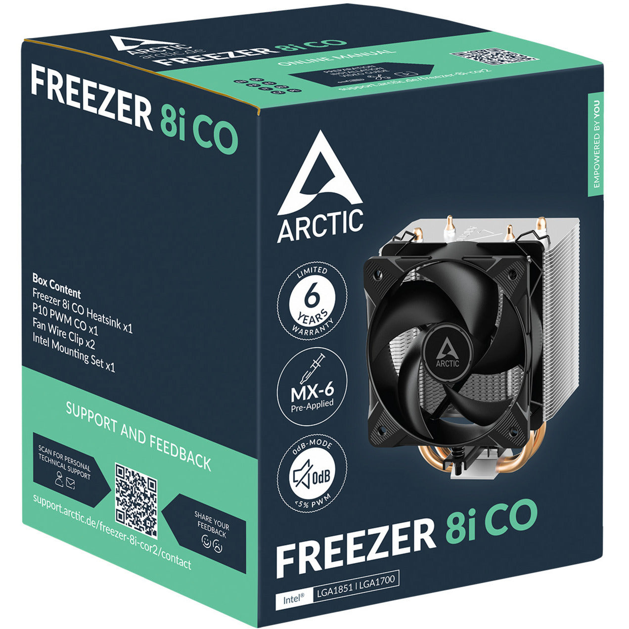 ARCTIC freezer 8i co cpu-koeler (4-pin pwm)