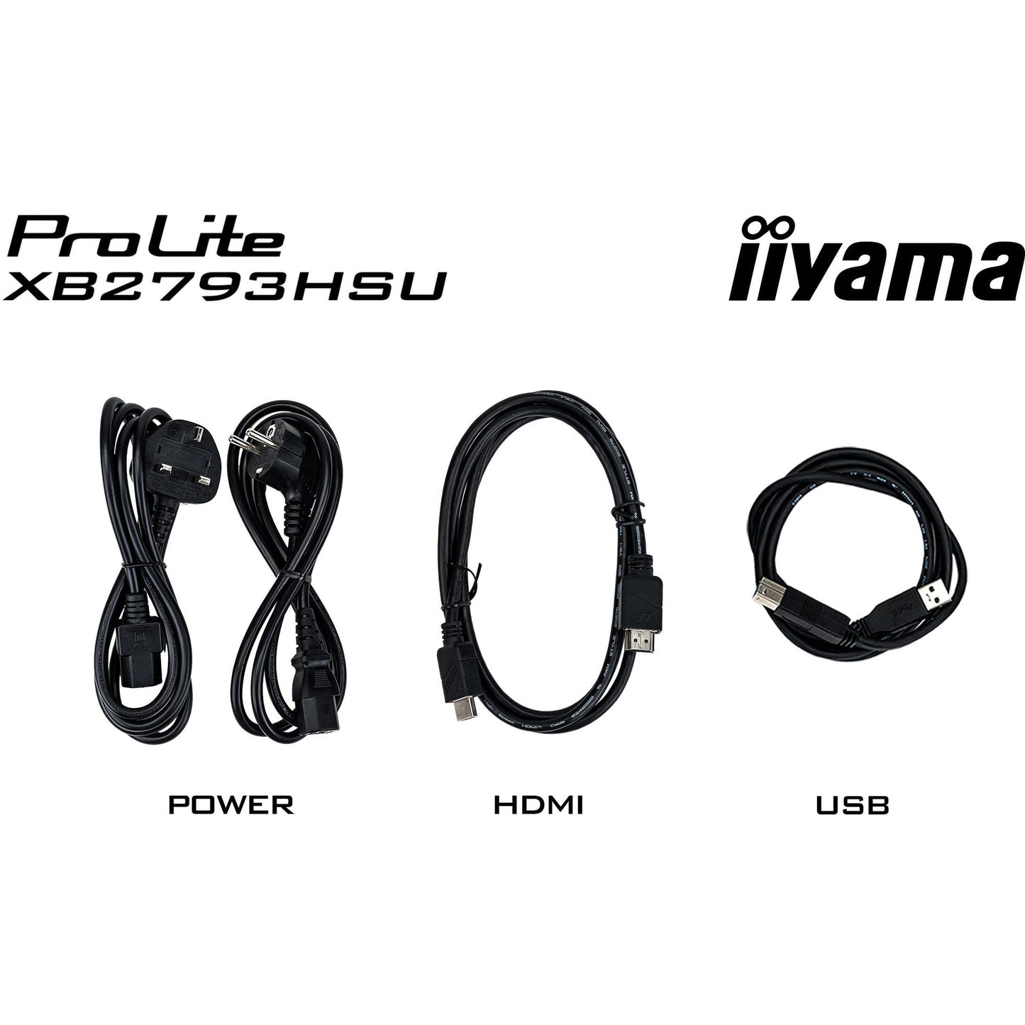 Iiyama prolite xb2793hsu-b1 27 monitor (zwart (mat), hdmi, displayport, 2x usb-a, usb-b)