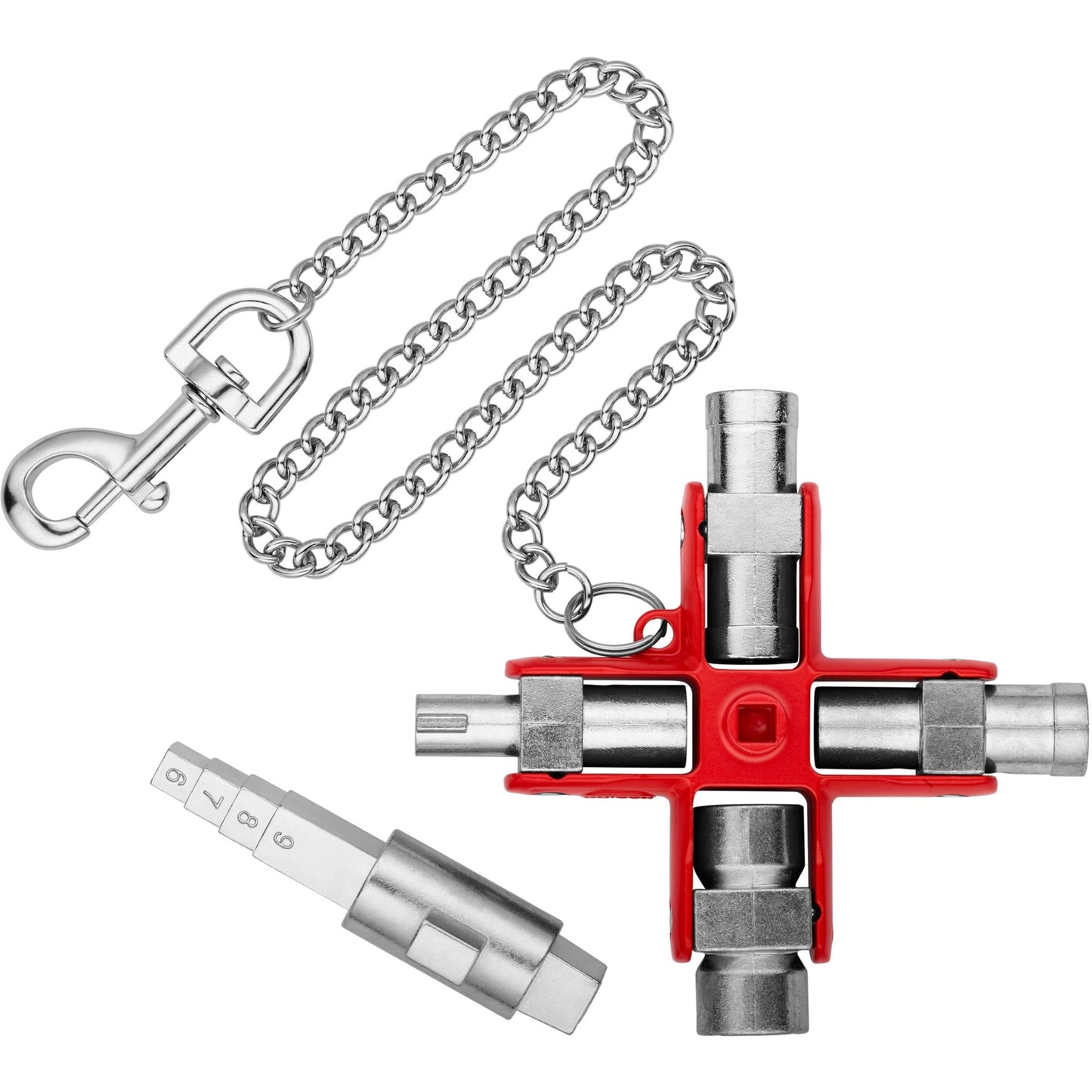 KNIPEX universele sleutel bouw 001106v01 dopsleutel (zilver rood)