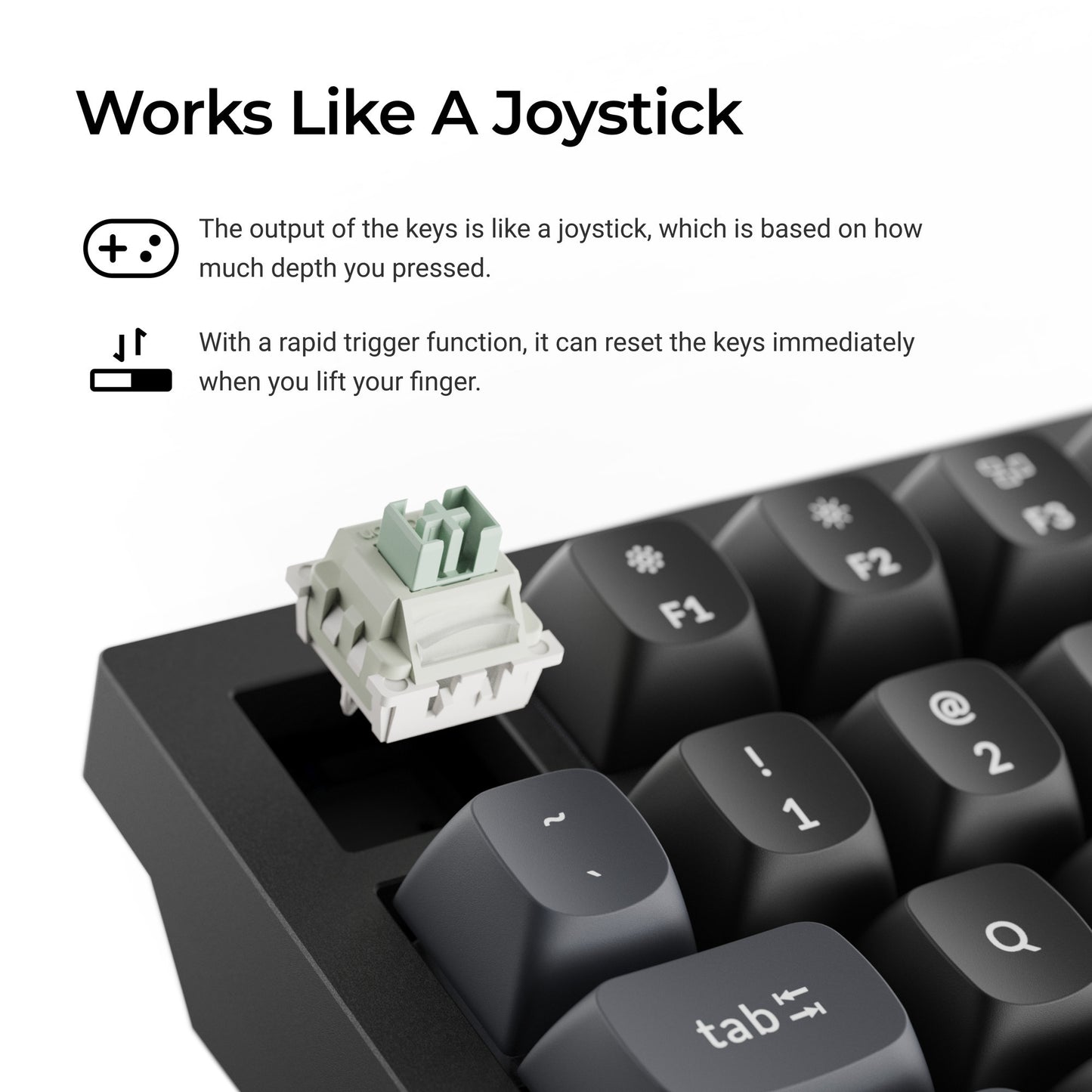 Keychron q3 he 8k magnetic switch keyboard (zwart, us lay-out (qwerty), ultra-fast lime, 80% (tkl), rgb, hot swap, 8k)