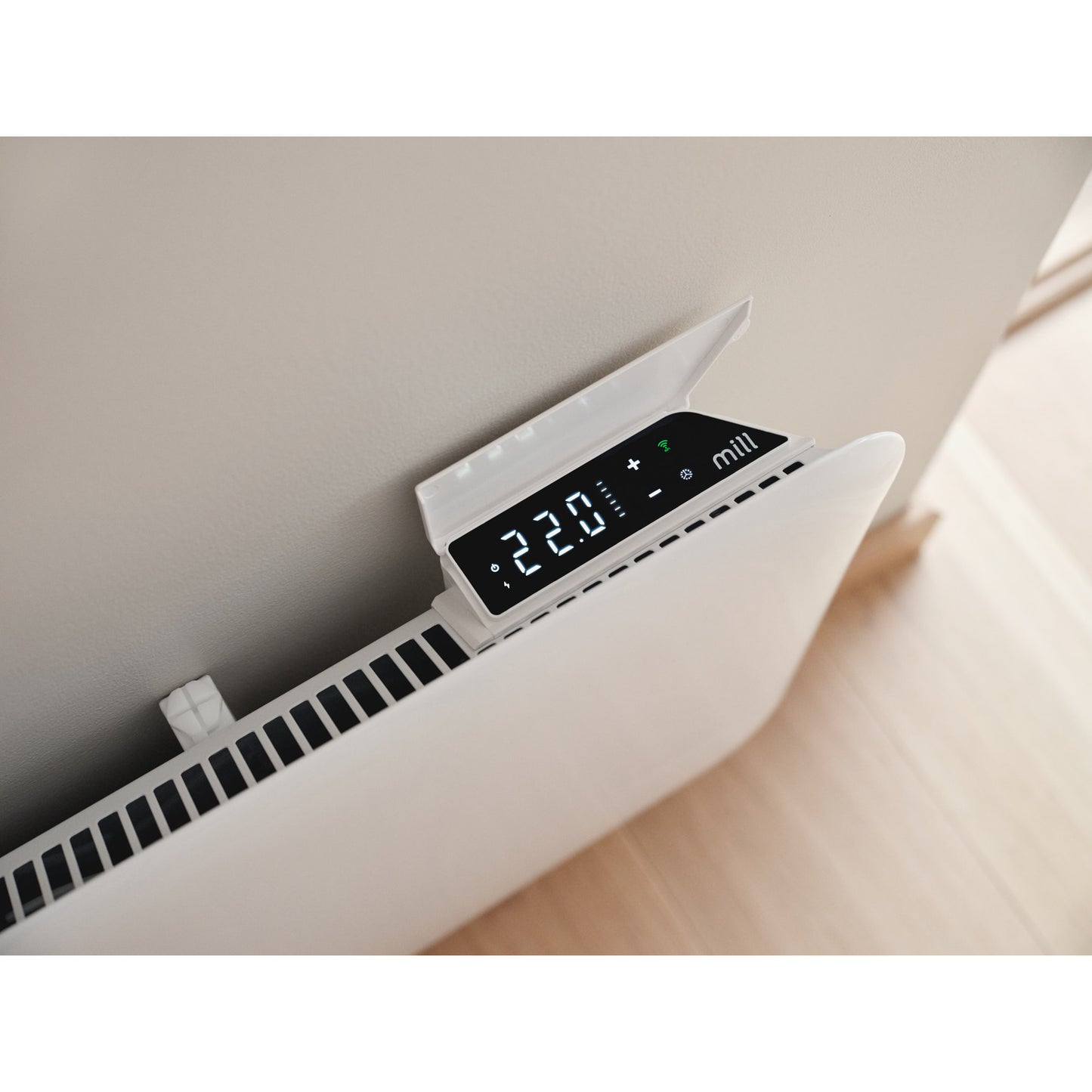 Mill steel wifi paneelverwarming pa1500wifi4a, 1500 watt convector (wit, wifi 2,4 ghz (wifi 6), bluetooth 5.2, zigbee 3.0 + app)