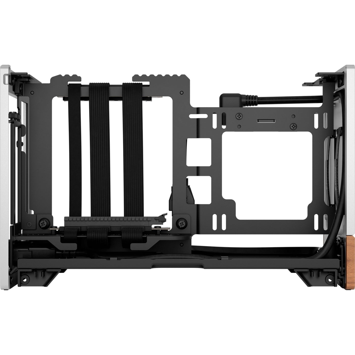 Fractal Design terra mini tower behuizing (zilver houtkleur | 1x usb-a | 1x usb-c)