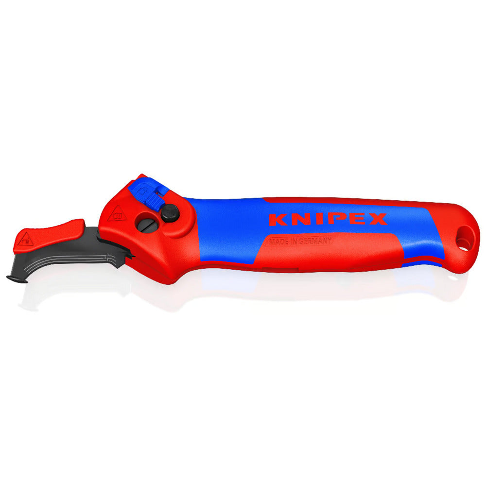 KNIPEX kabelmes, met glijschoen (rood blauw)