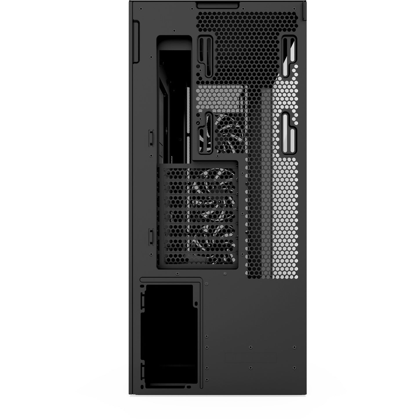 NZXT h7 flow (2024) midi tower behuizing (zwart | 2x usb-a | 1x usb-c | tempered glass)