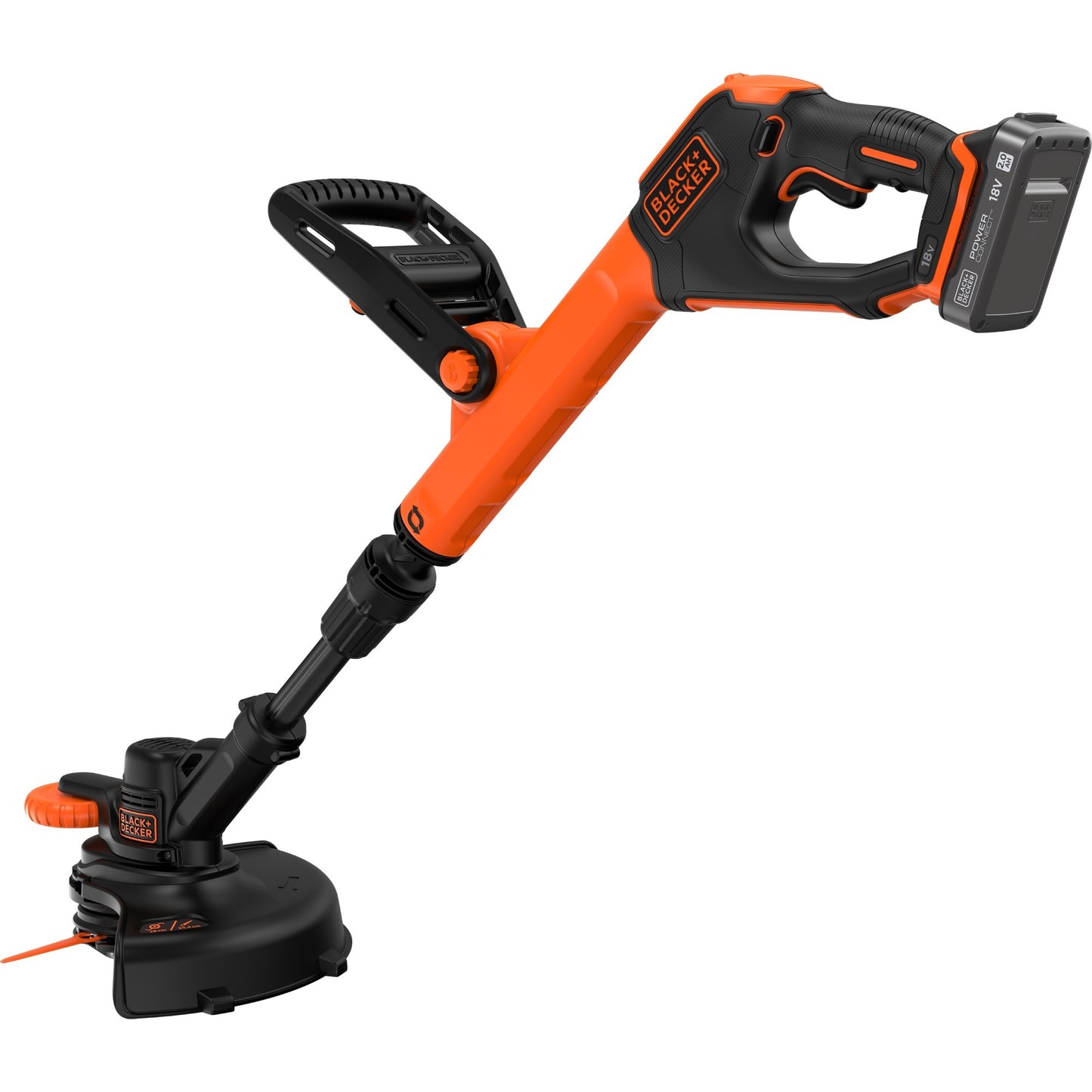 BLACK+DECKER 18v afs grastrimmer met accu (zwart oranje, 28 cm accu inbegrepen)