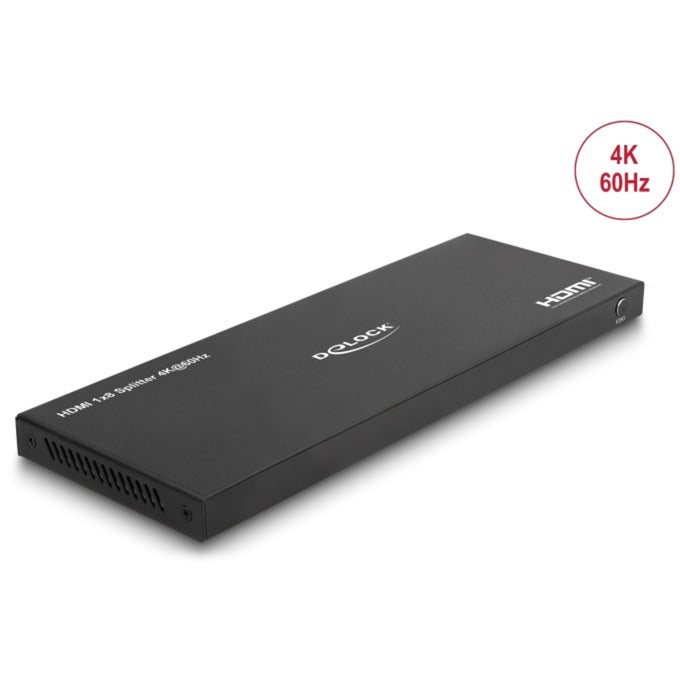 DeLOCK hdmi splitter 1x hdmi in > 8x hdmi out, 4k 60hz (zwart, met downscaler)