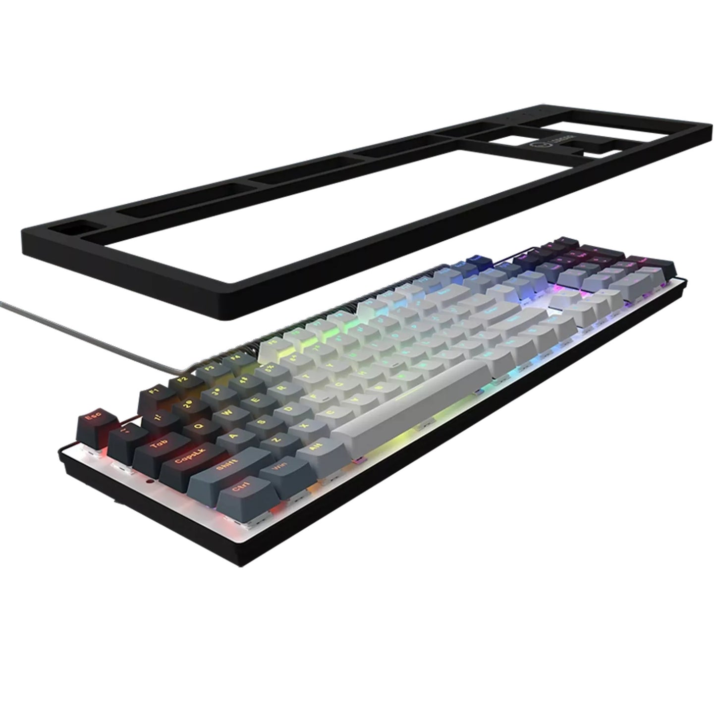 LORGAR azar 514 rgb mechanisch gaming toetsenbord (wit, us lay-out (qwerty), logar dream, 100%, rgb)