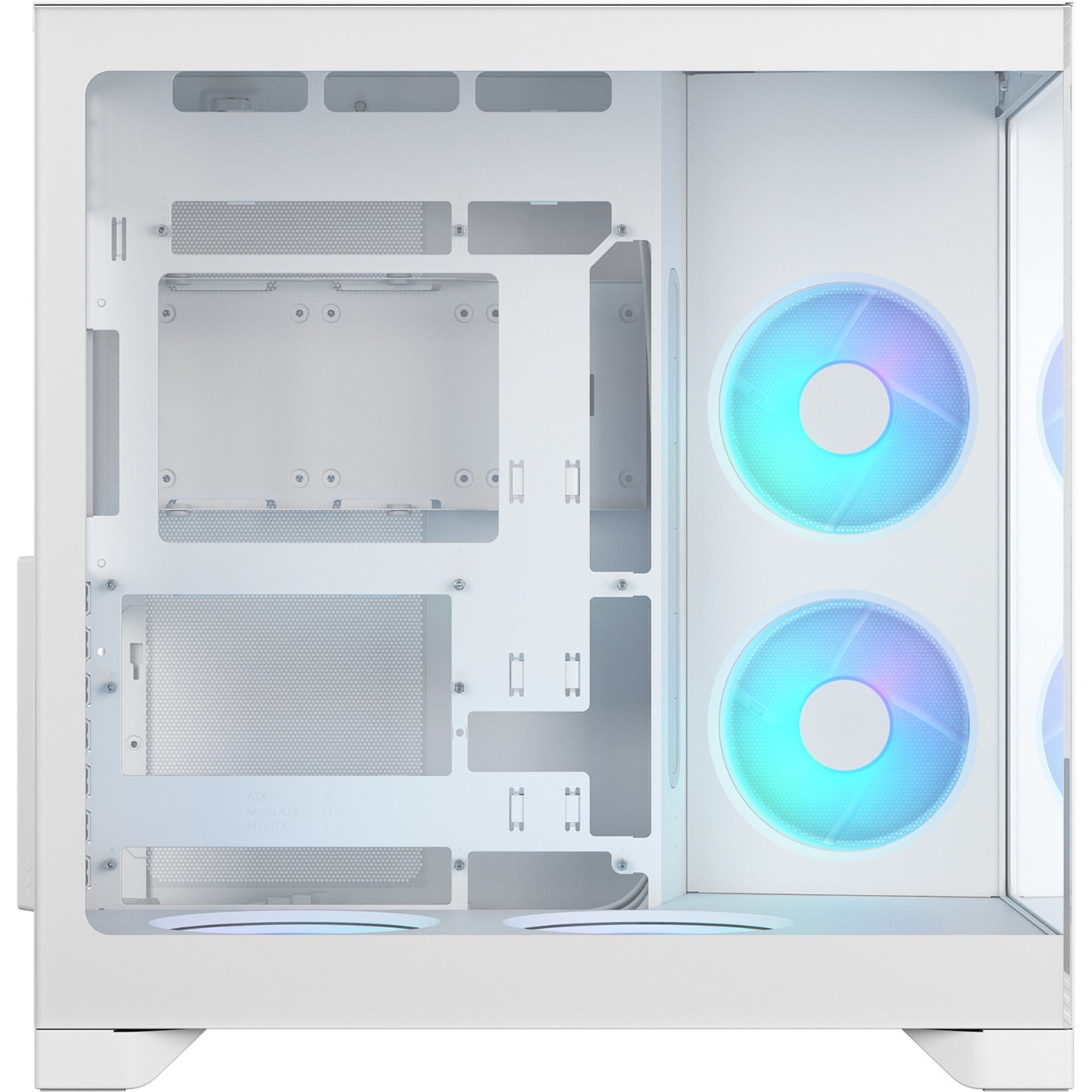 Fractal Design pop 2 vision rgb midi tower behuizing (wit | 1x usb-a | 1x usb-c | rgb | tempered glass)