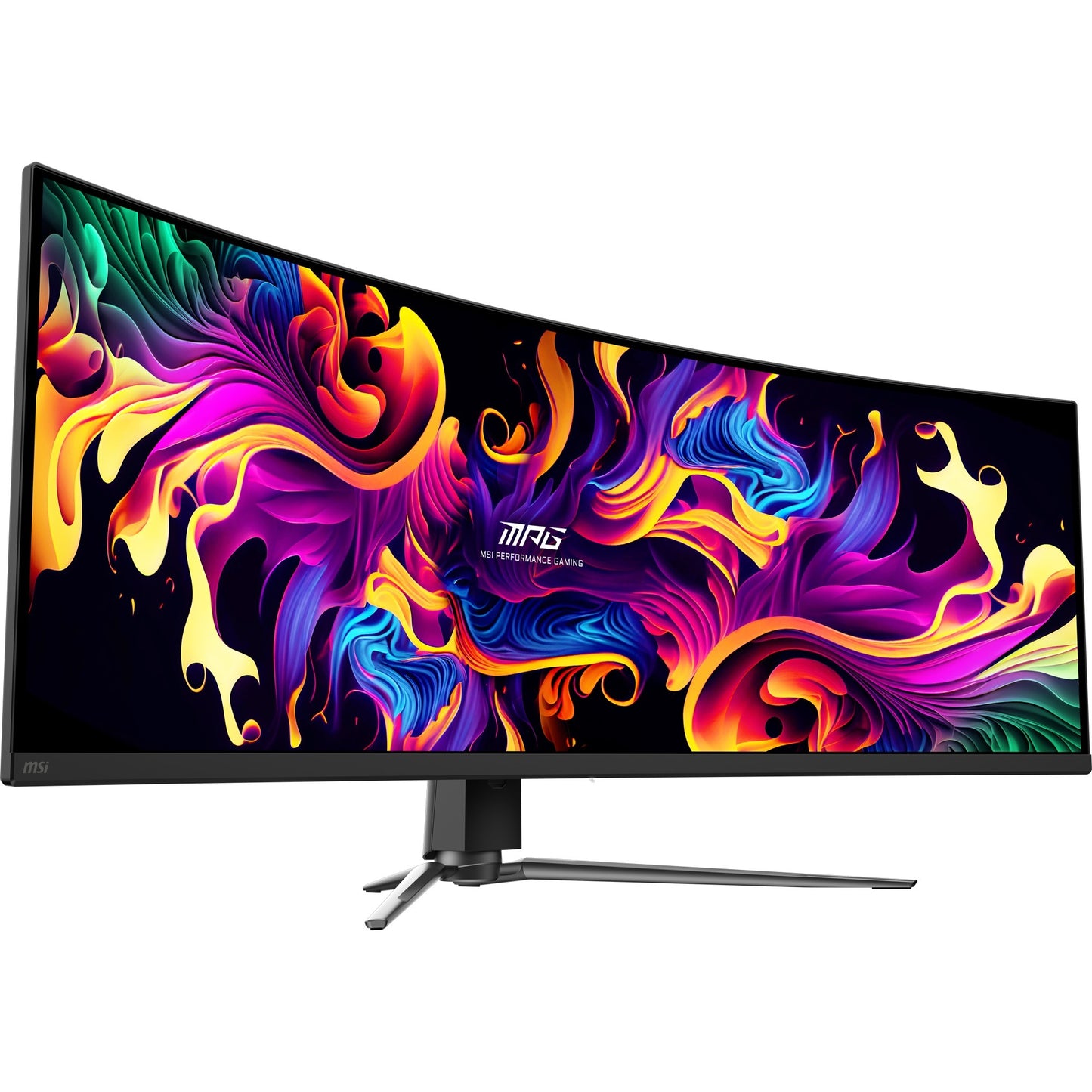 MSI mpg 491cqp qd-oled 49 curved ultrawide gaming monitor (zwart, 2x hdmi, displayport, 2x usb-a, usb-b, usb-c, 144 hz)