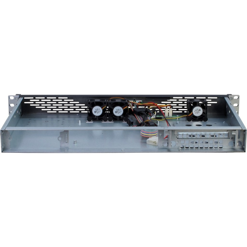 Inter-Tech 1u k-125l rack behuizing (zwart | 2x usb-a)