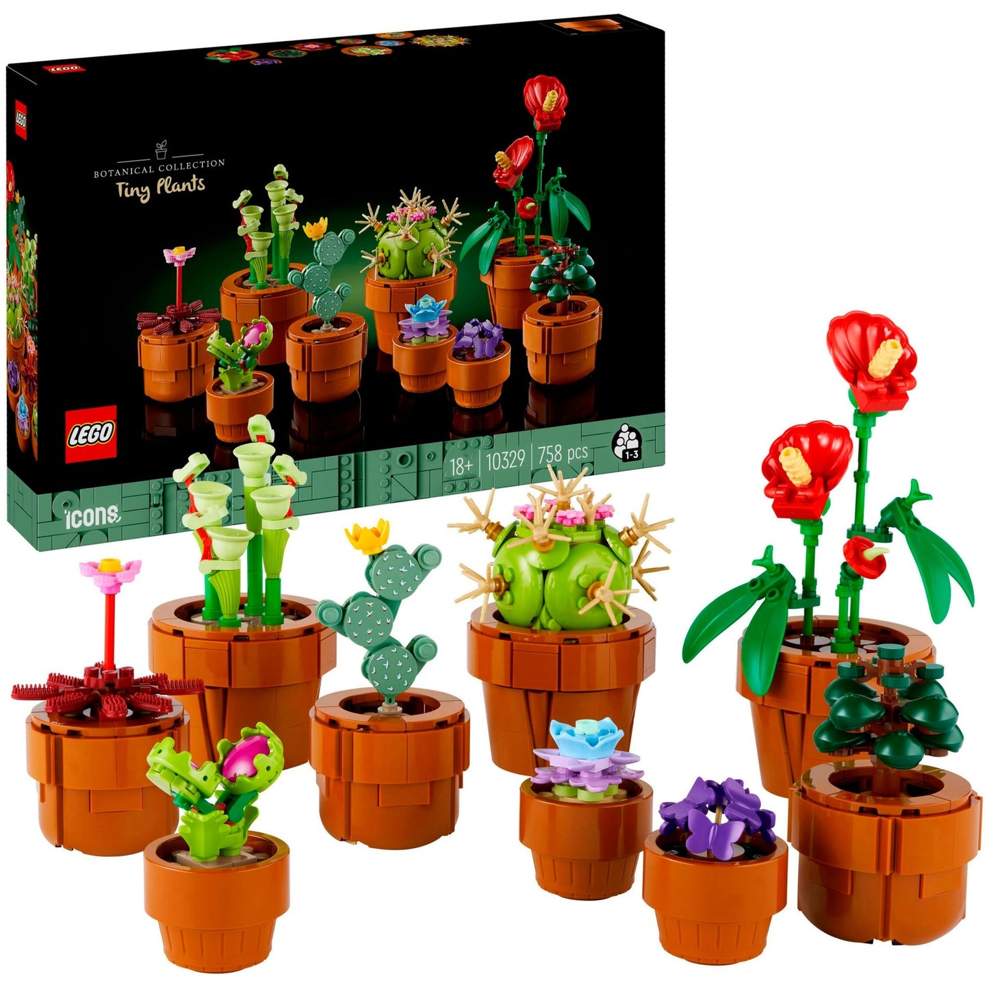 LEGO icons 10329 miniplantjes