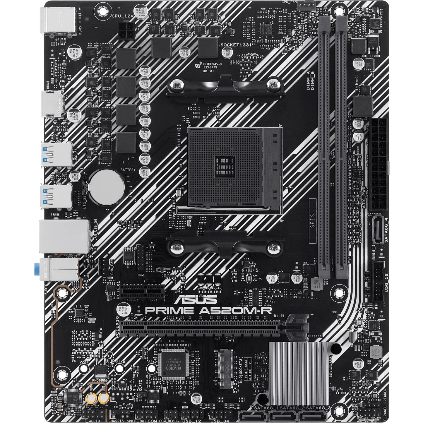 ASUS prime a520m-r socket am4 moederbord (raid, gb-lan, sound, µatx)