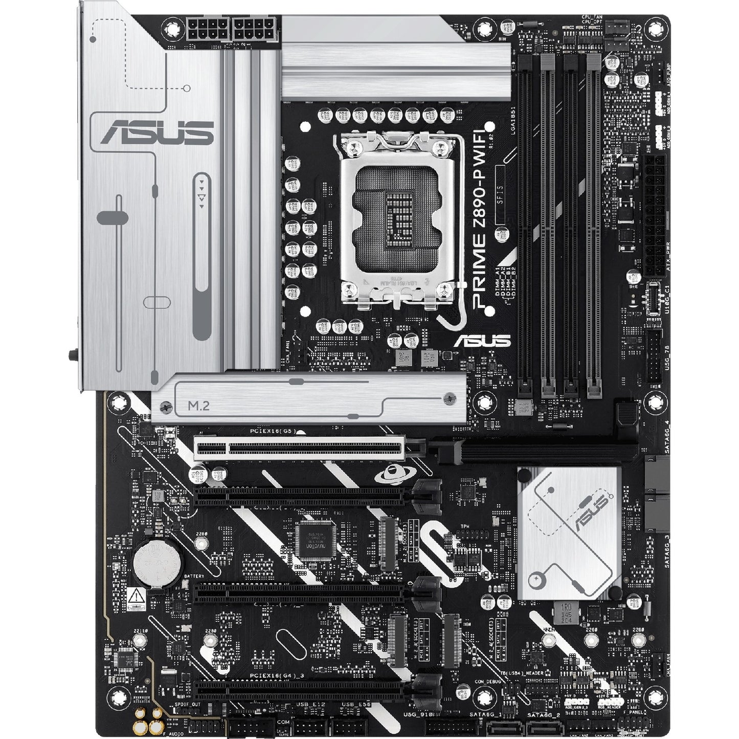 ASUS prime z890-p wifi socket 1851 moederbord (raid, 2.5gb-lan, wi-fi 7, bt, sound, atx)