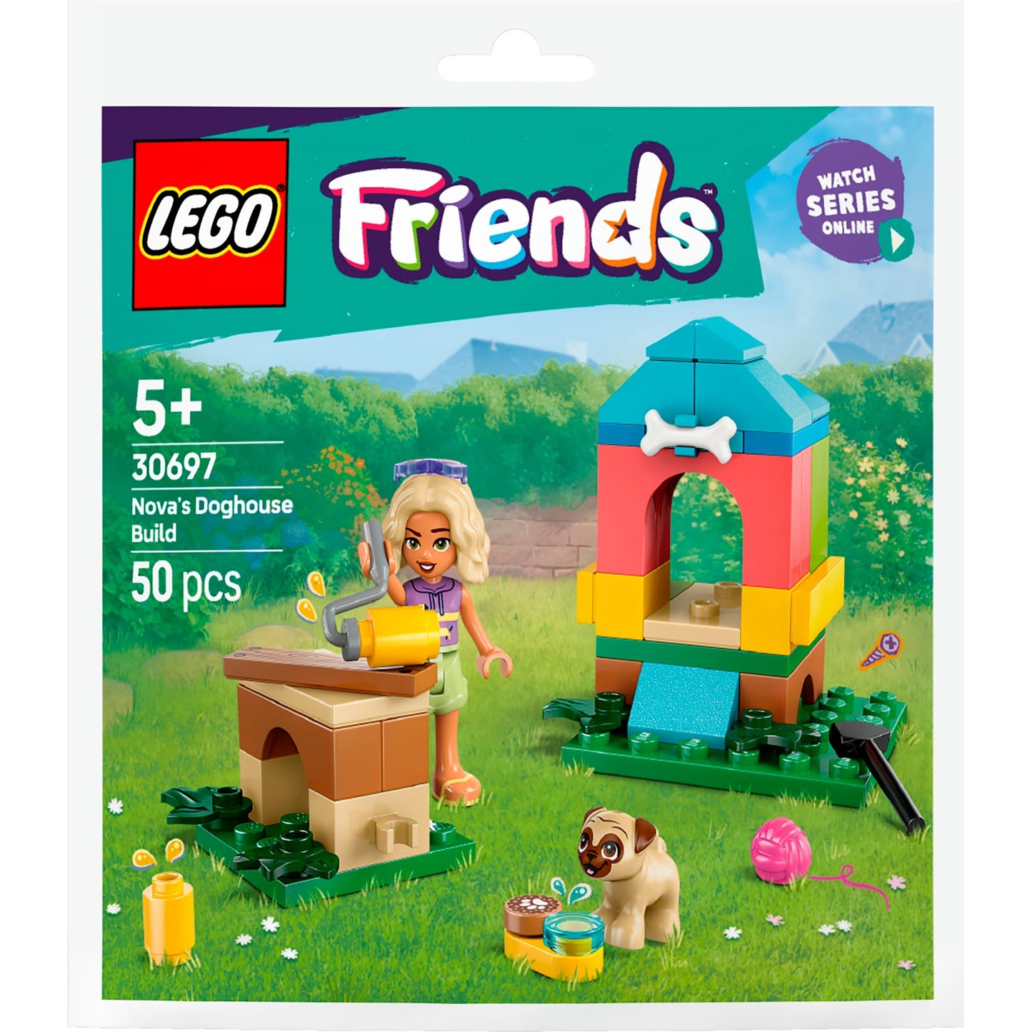 LEGO friends - nova's zelfgebouwde hondenhok constructiespeelgoed (30697)
