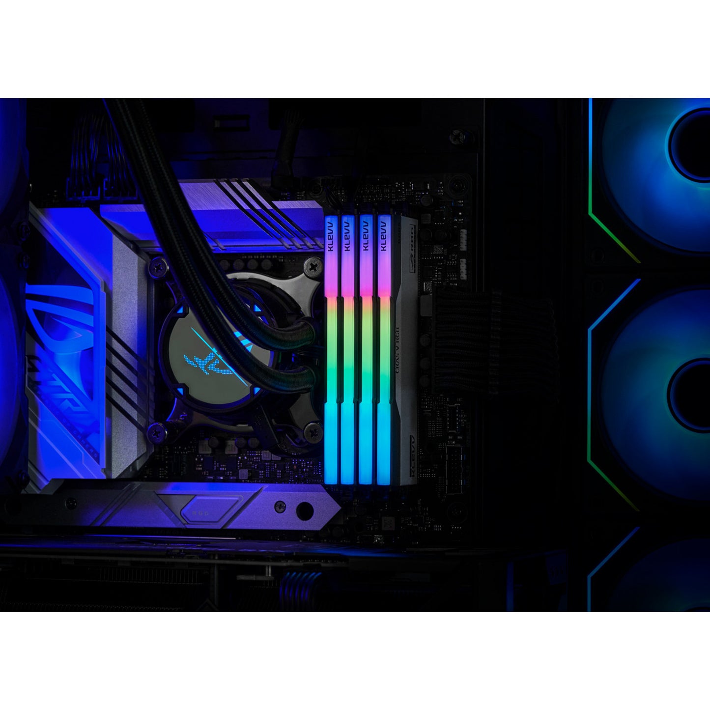 KLEVV cras v rgb rog 32 gb ddr5-6200 (2x 16 gb) werkgeheugen (wit, kd5agua80-62b320p, xmp, expo)
