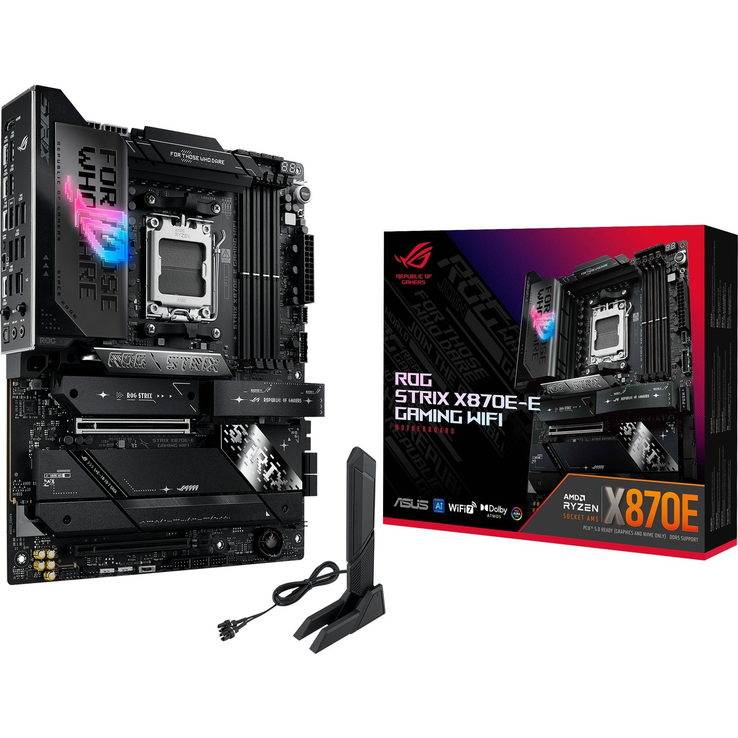 ASUS rog strix x870e-e gaming wifi socket am5 moederbord (5 gb-lan, wi-fi 7, bt, sound, atx)