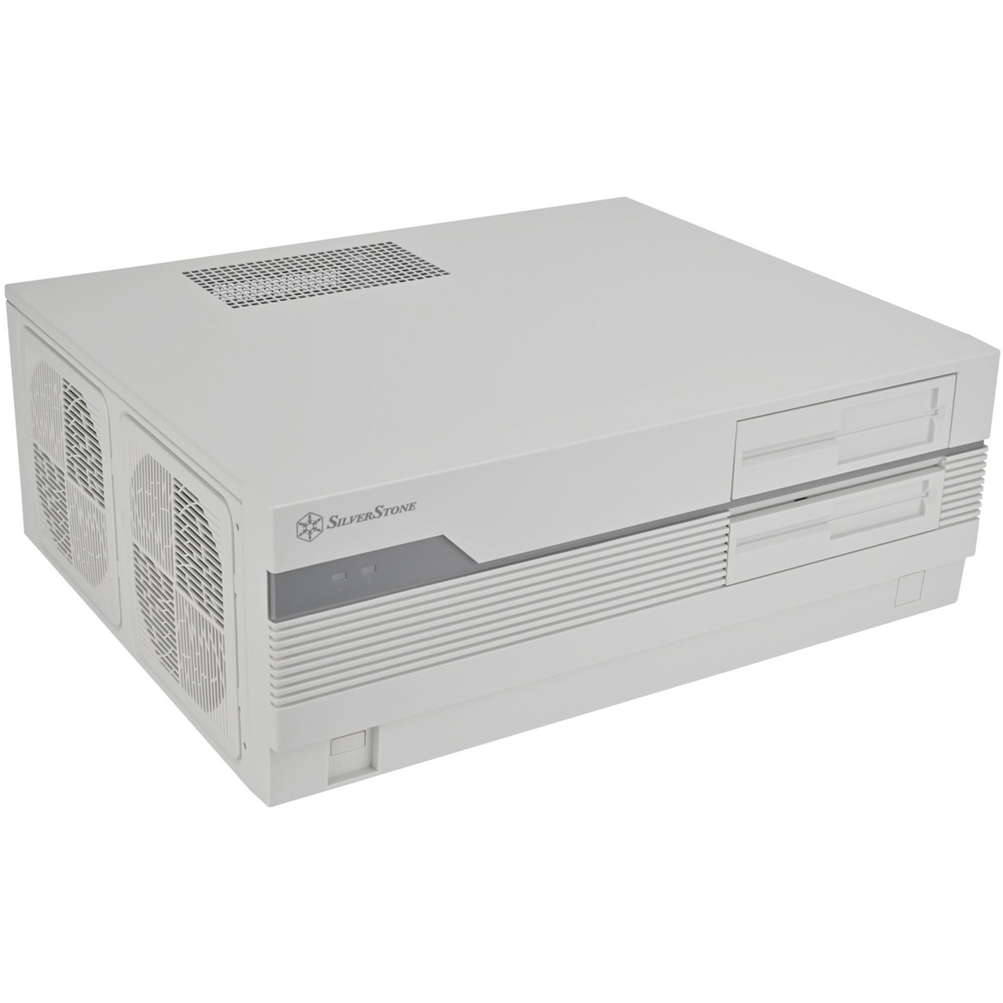 SilverStone flp01 htpc behuizing (crème | 2x usb-a | 1x usb-c)