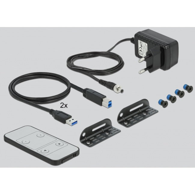 DeLOCK hdmi kvm switch kvm-switch (zwart, 4k 60 hz, usb 3.0, audio)