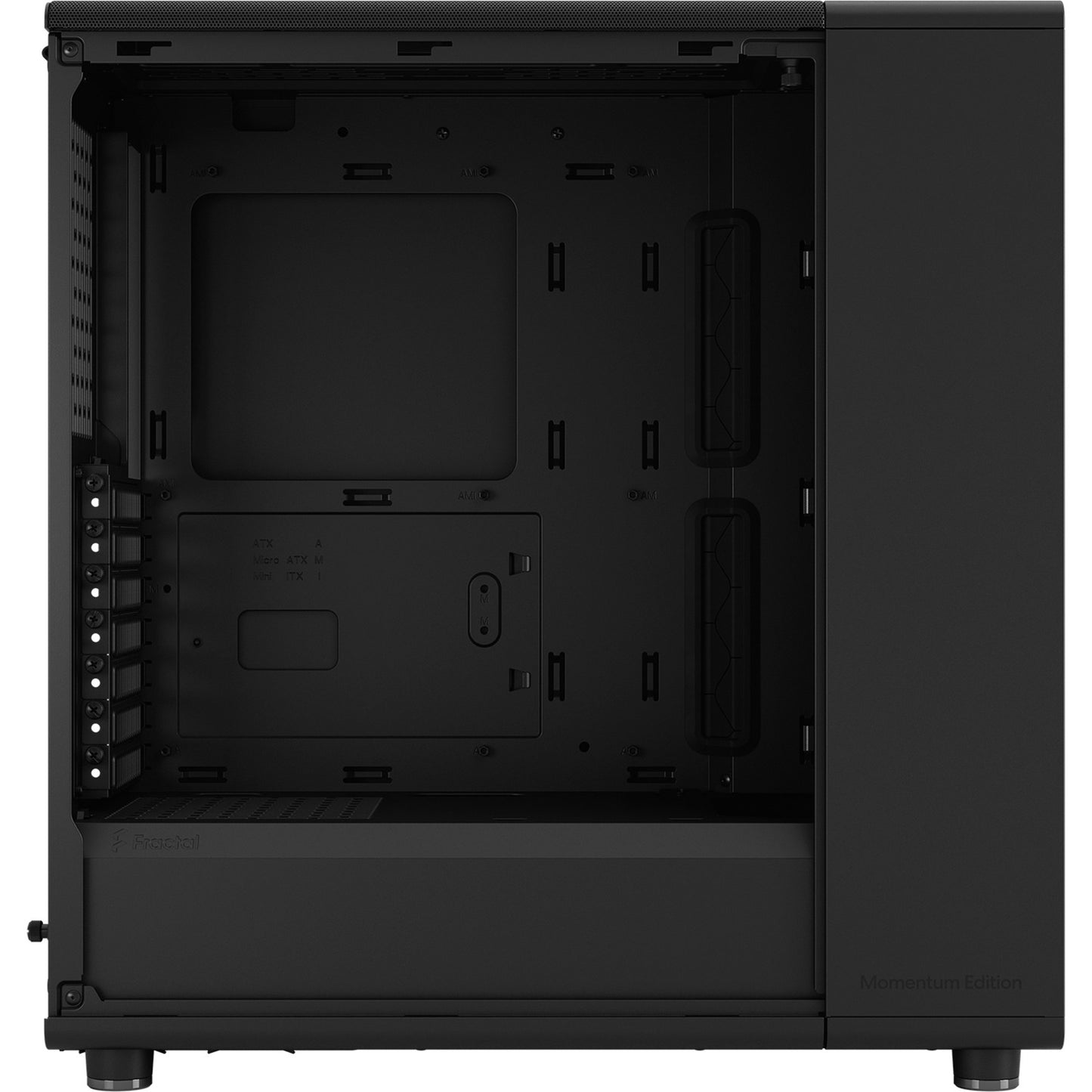 Fractal Design north momentum edition midi tower behuizing (zwart houtkleur | 2x usb-a | 1x usb-c | tempered glass)