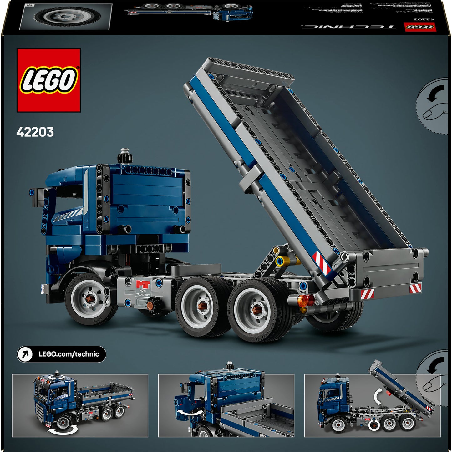LEGO technic 42203 vrachtwagen met kiepfunctie