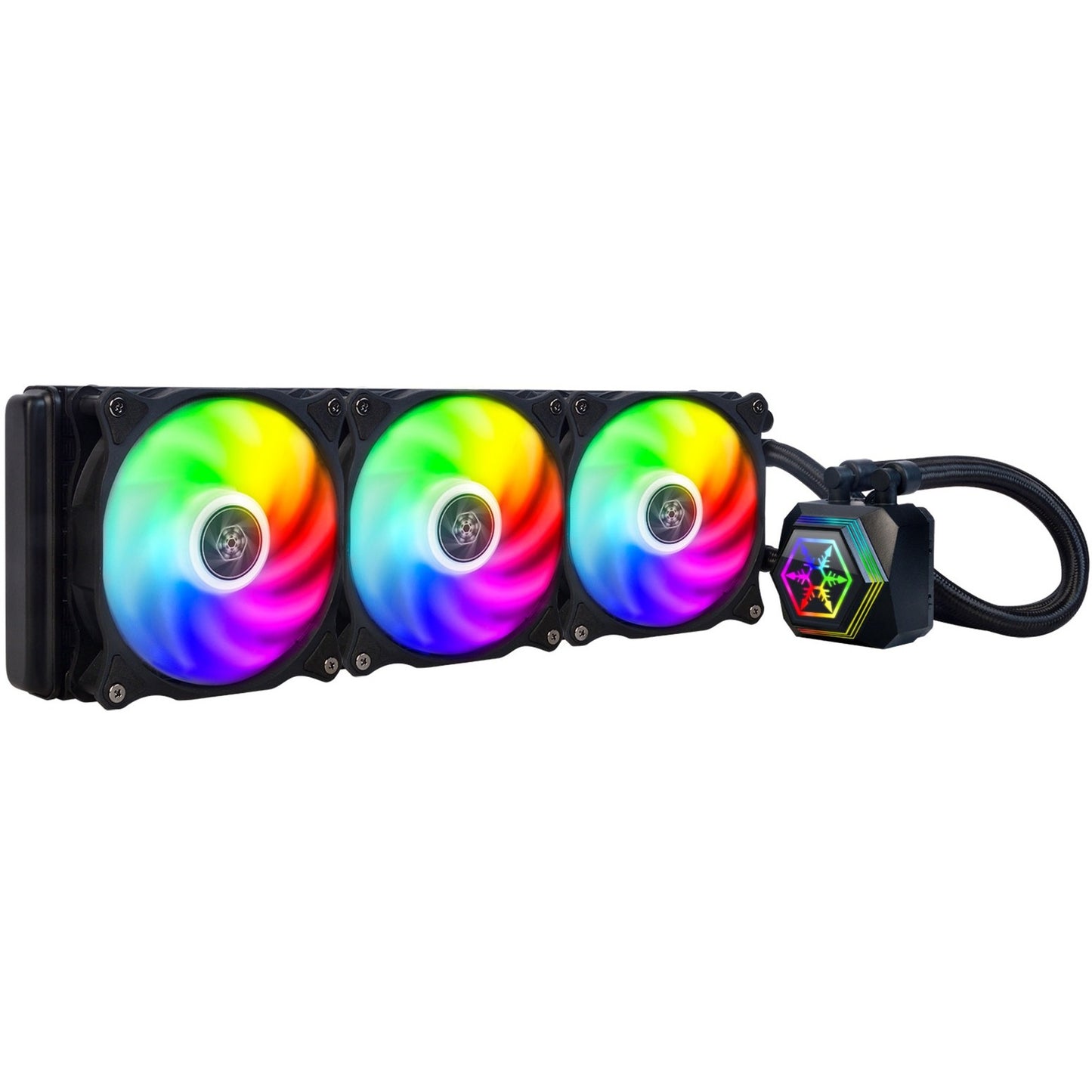 SilverStone sst-pf360-argb-v2 waterkoeling (zwart, incl. rgb controller)