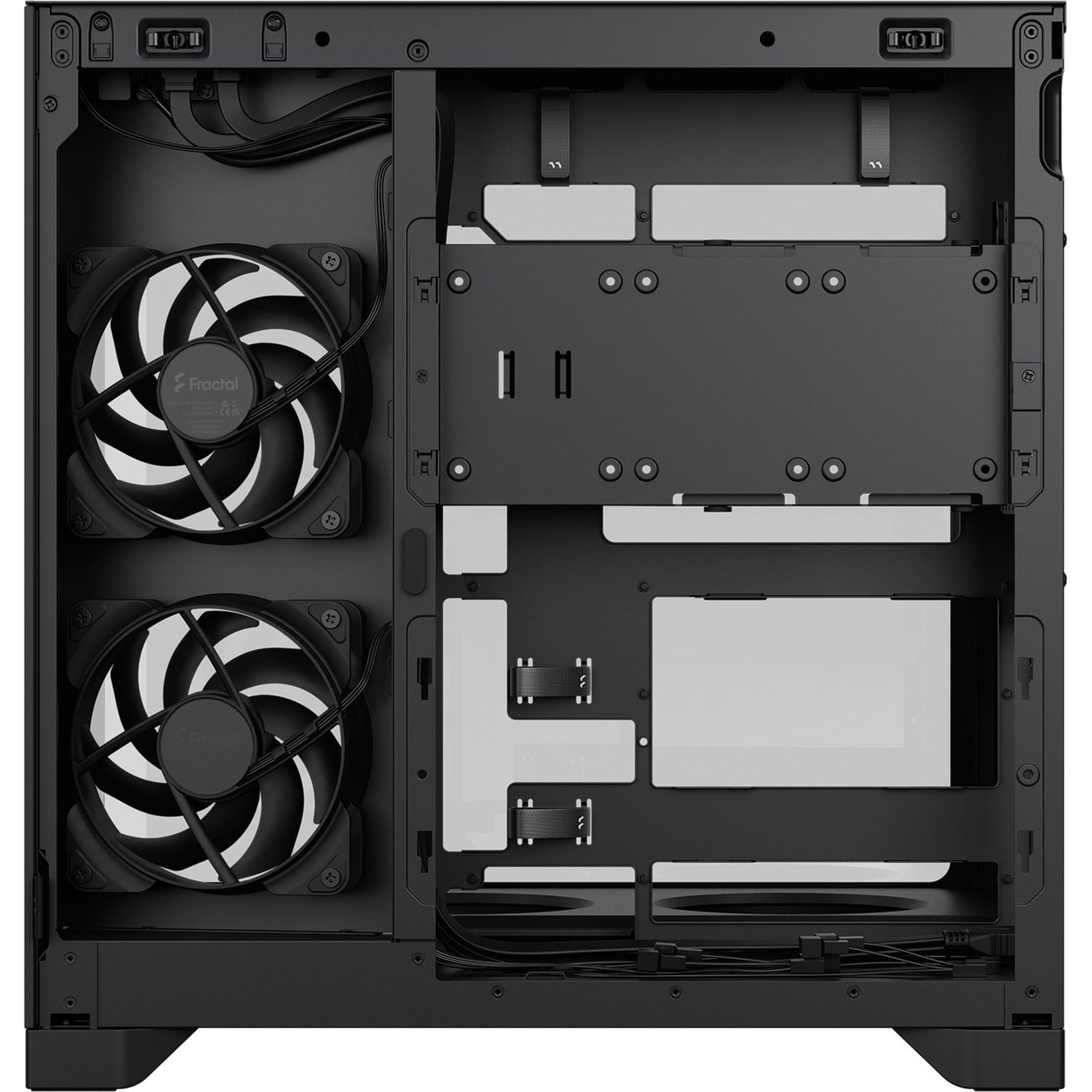 Fractal Design pop 2 vision midi tower behuizing (zwart | 1x usb-a | 1x usb-c | tempered glass)