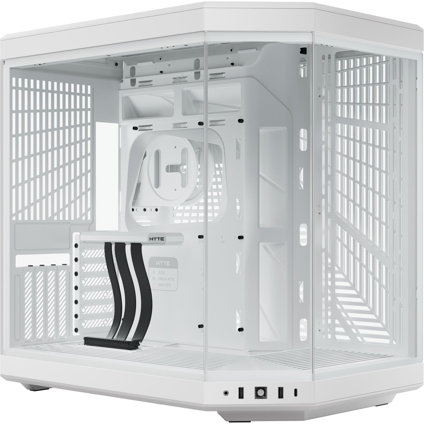 HYTE y70 midi tower behuizing (wit | 2x usb-a | 1x usb-c | tempered glass)