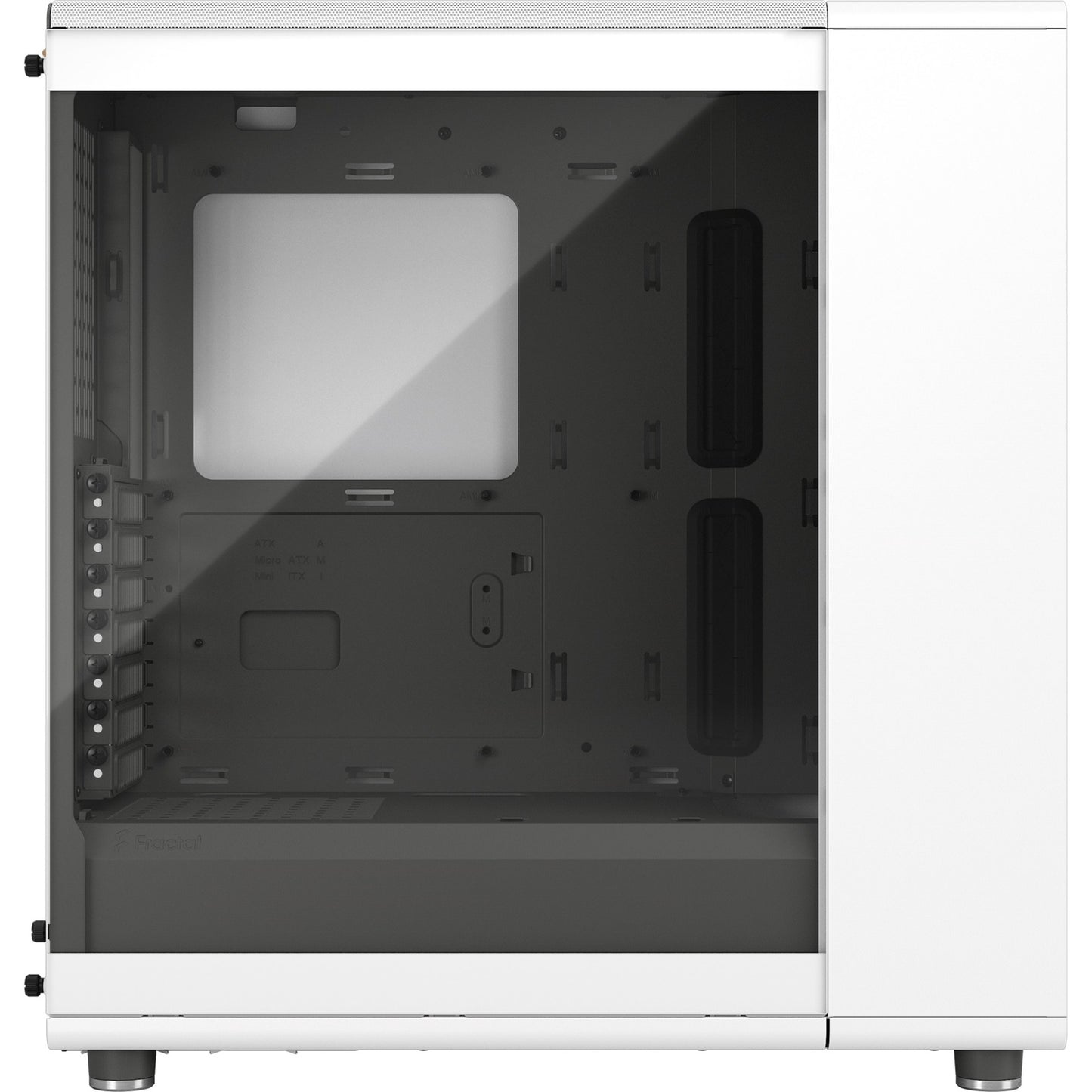 Fractal Design north midi tower behuizing (wit houtkleur | 2x usb-a | 1x usb-c | tempered glass)